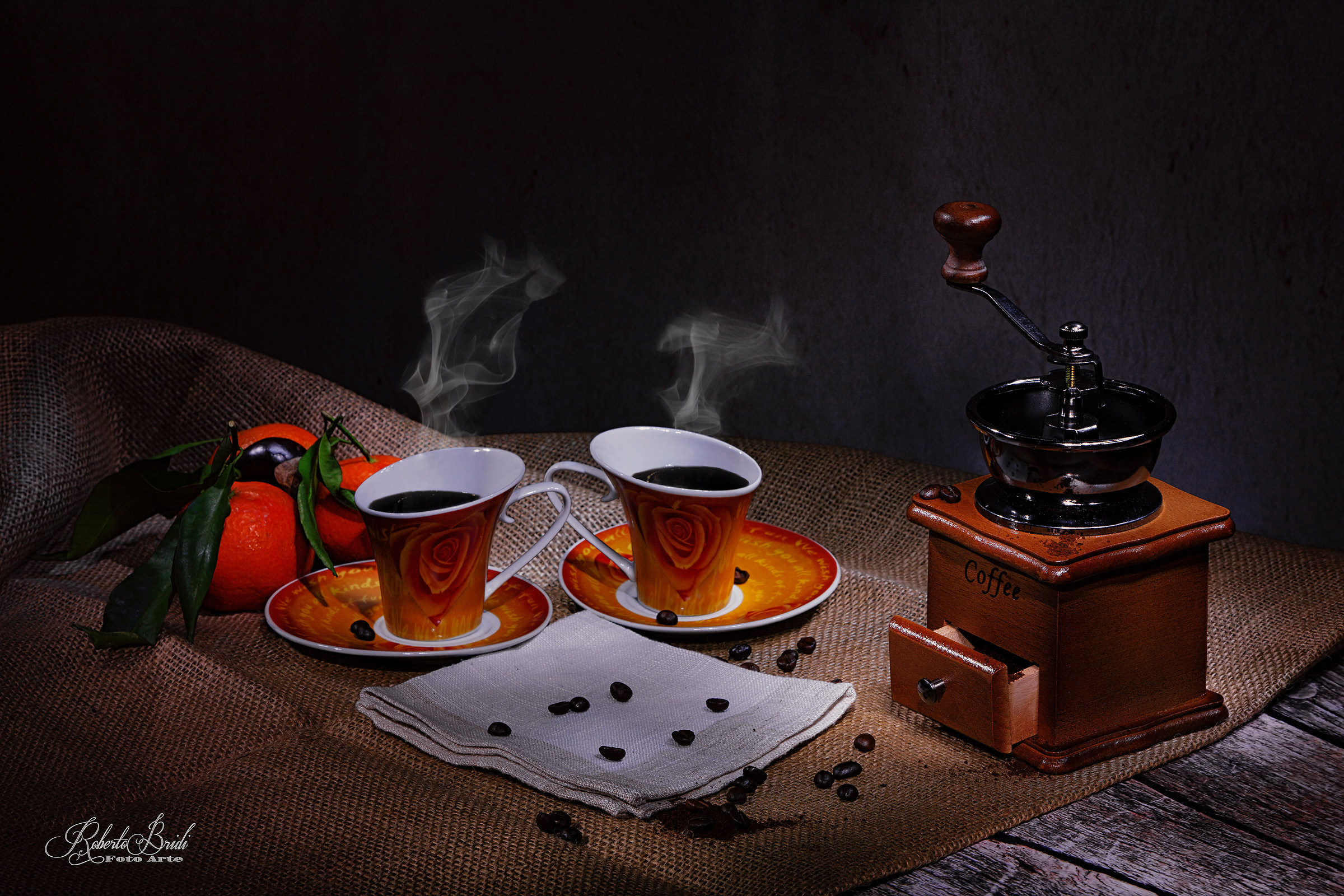 una pausa caffè fragrante d'altri tempi