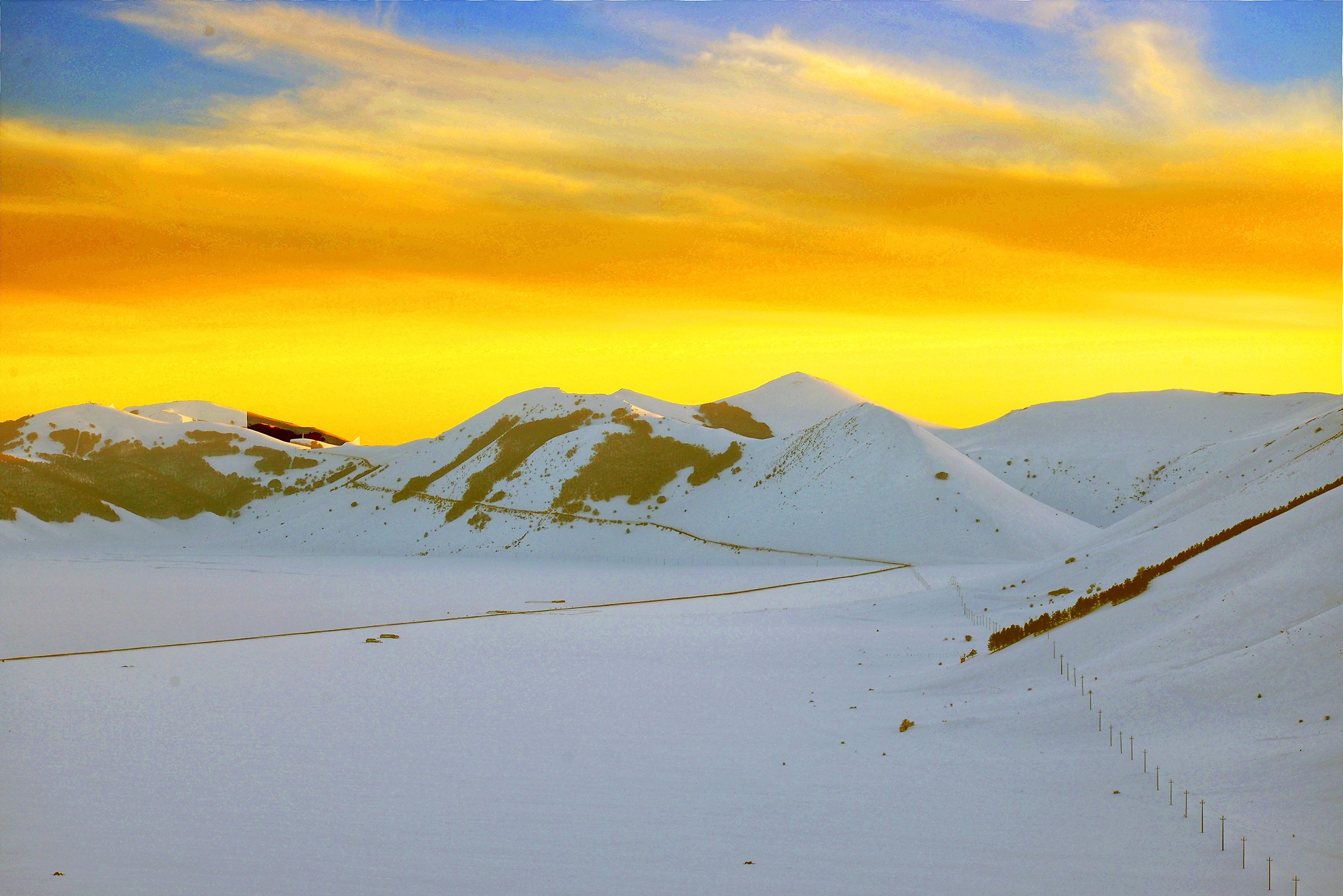 Alba in Castelluccio di Norcia