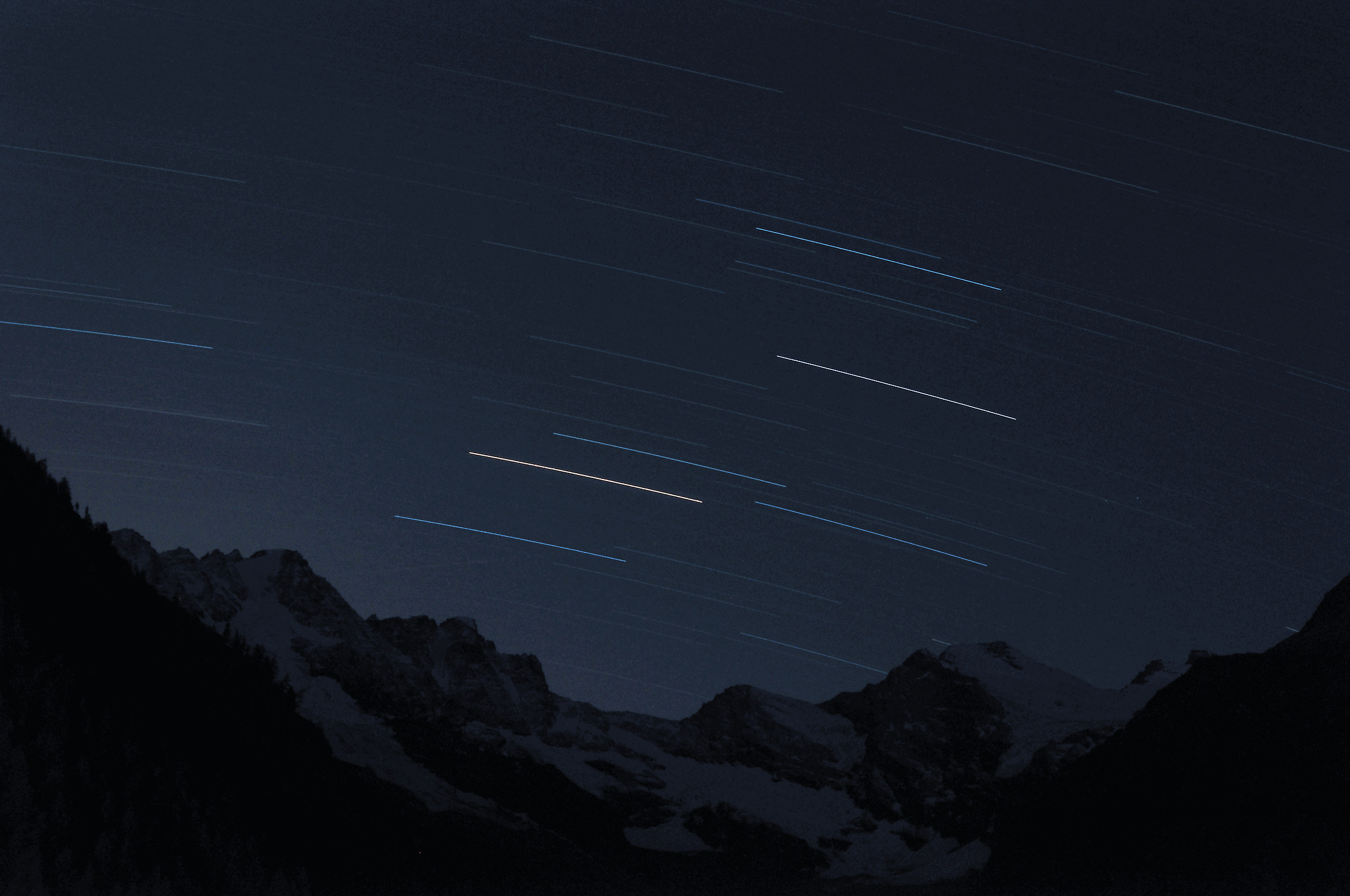 Cielo stellato sulla testata della Valnontey