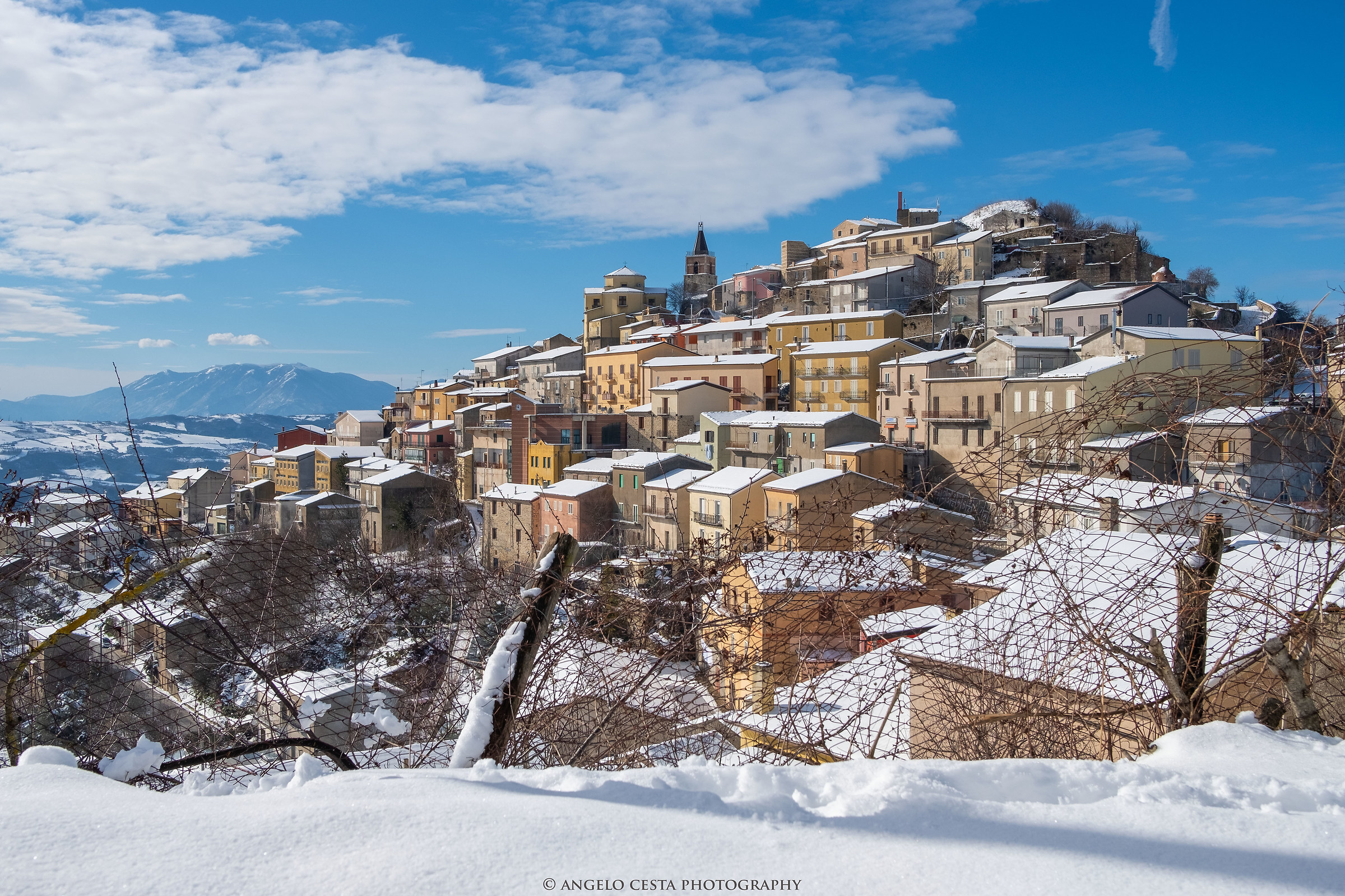 Cairano. Neve in Irpinia.