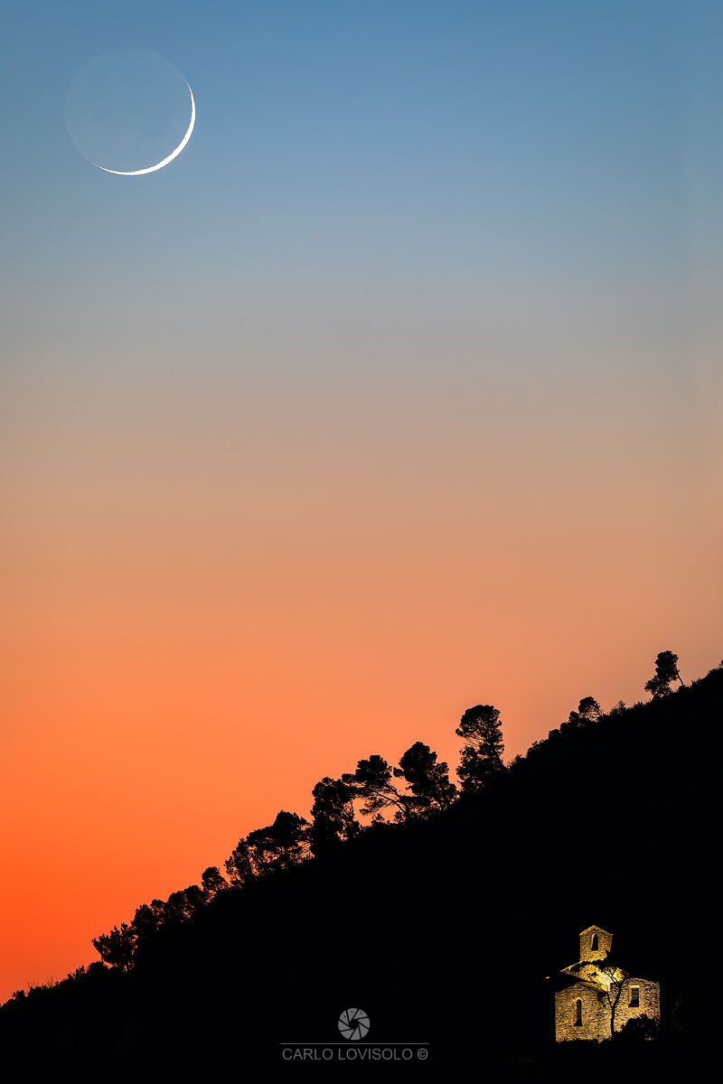 Varigotti Sunset and New Moon Church S Lorenzo