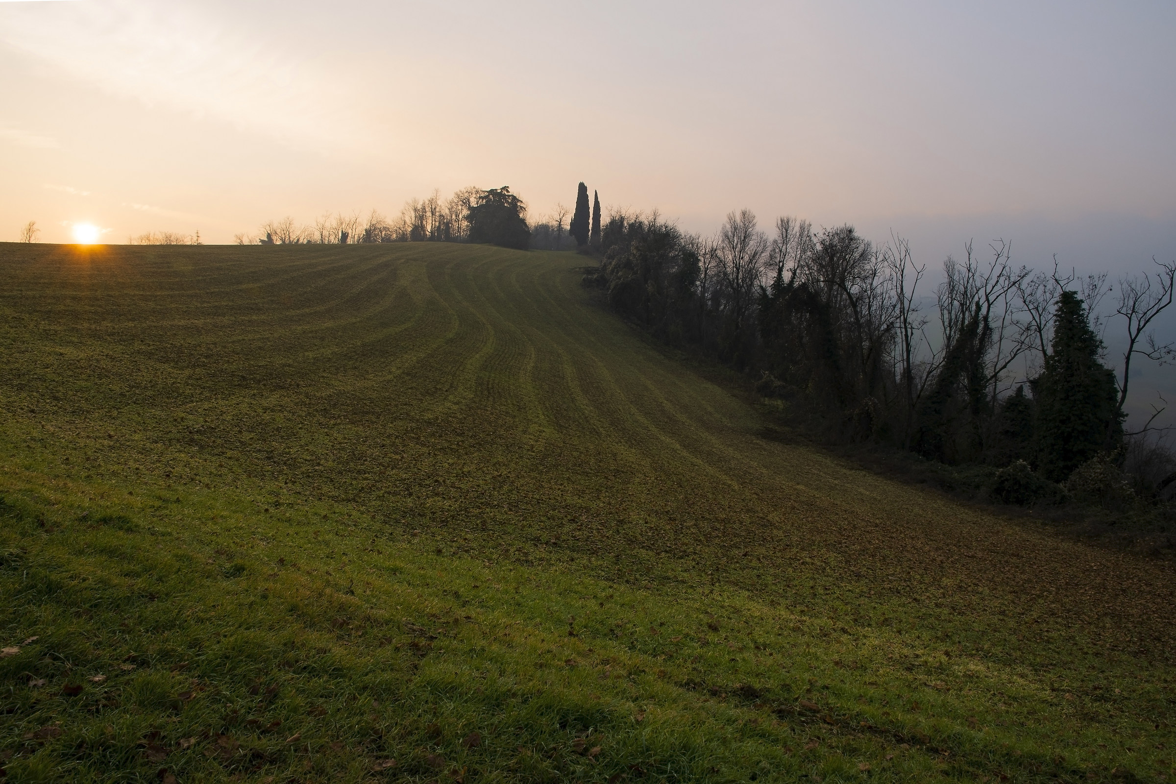Prime luci nei pressi di Villa San Martino