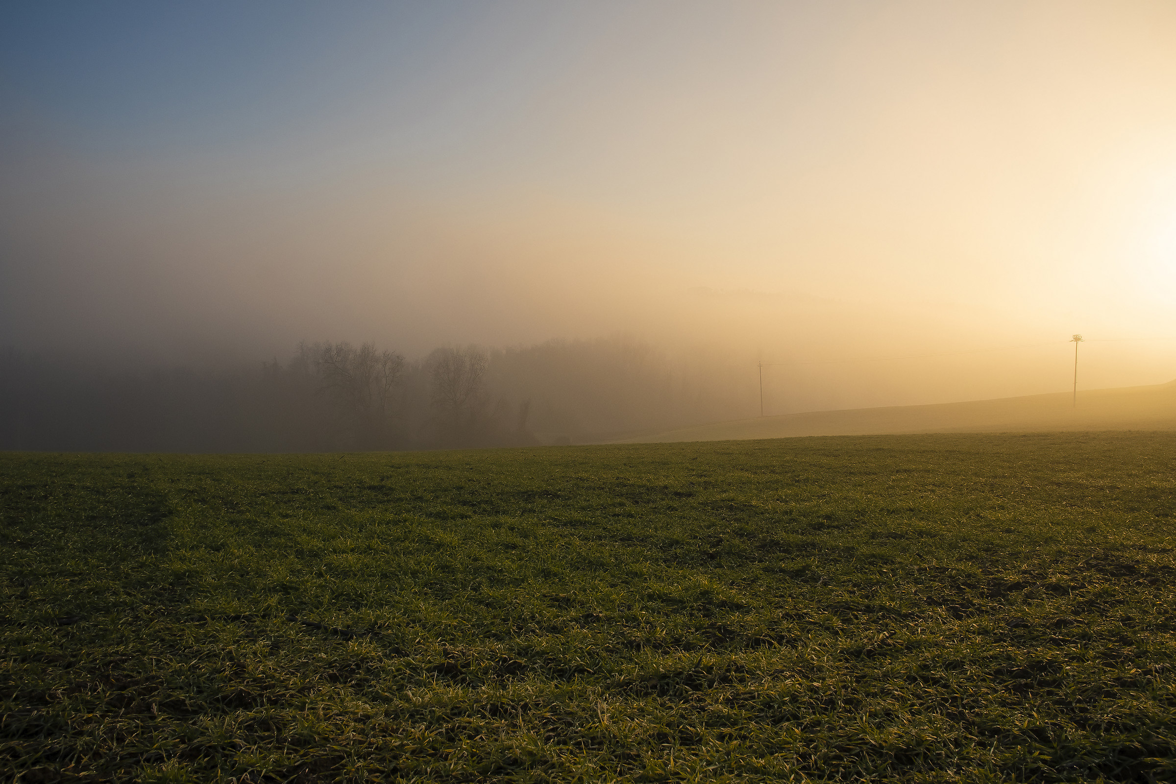 Magia di nubi e nebbia sui colli bolognesi