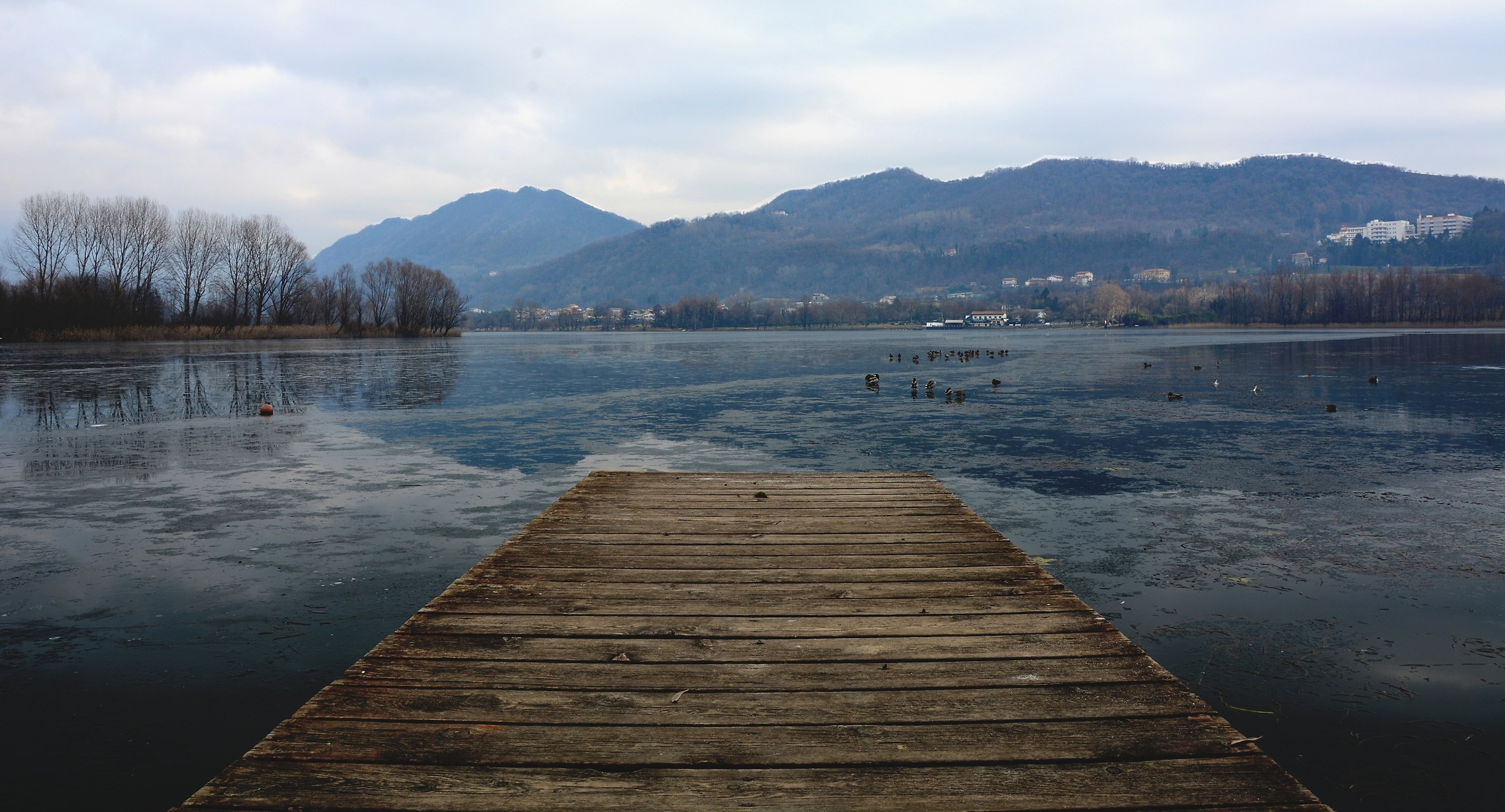 Pier on the lake of Revine
