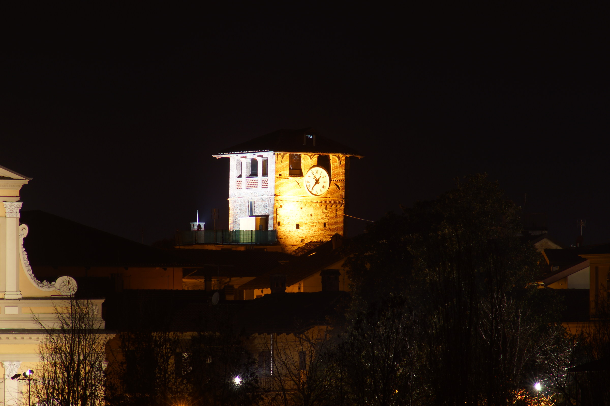 The tower of the village, nocturnal