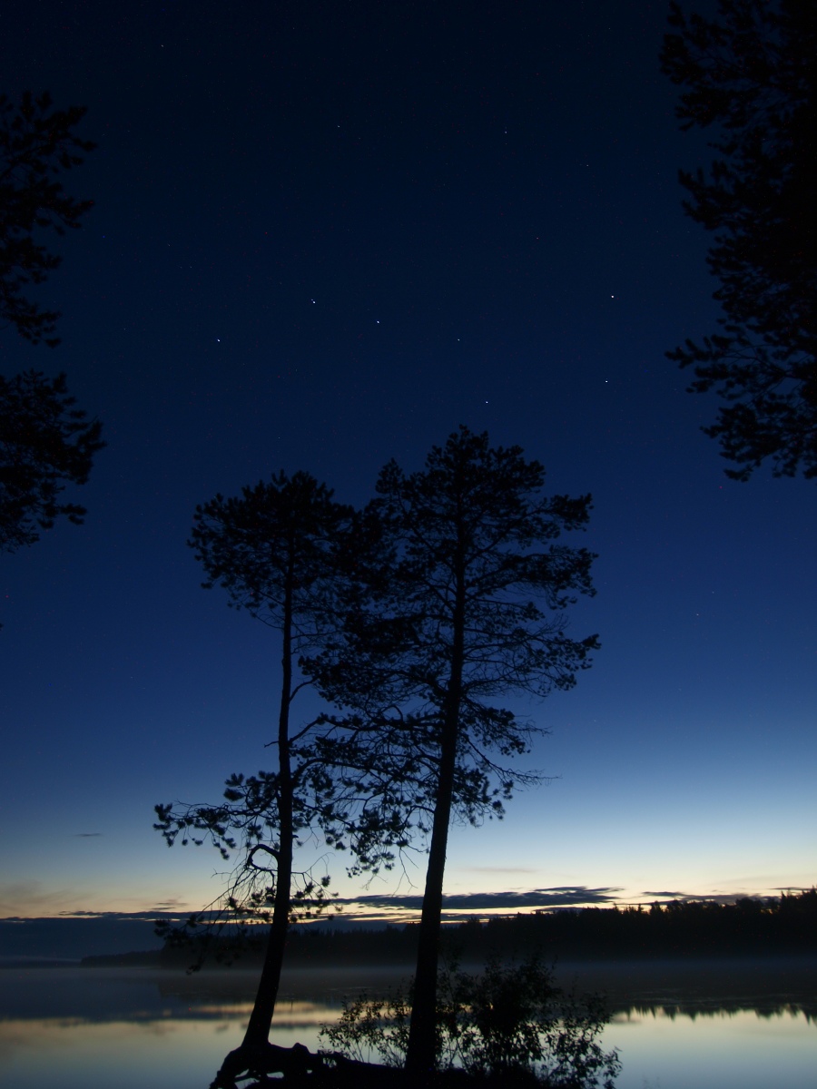 The Big Dipper in the light of midnight