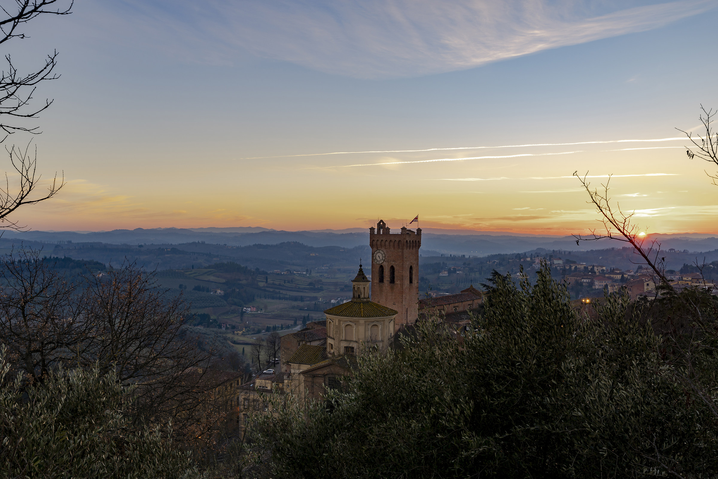 Colline all'imbrunire. San Miniato