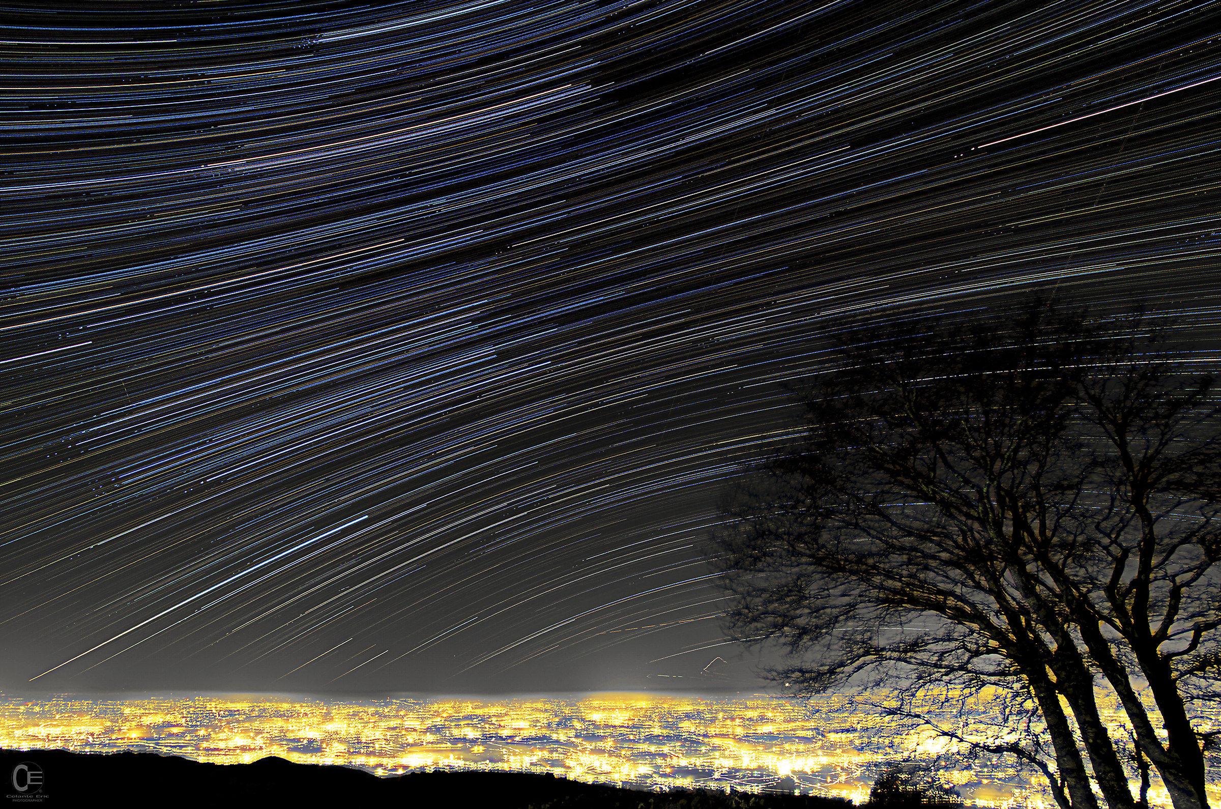 Startrails sull'equatore celeste monte Pizzoc