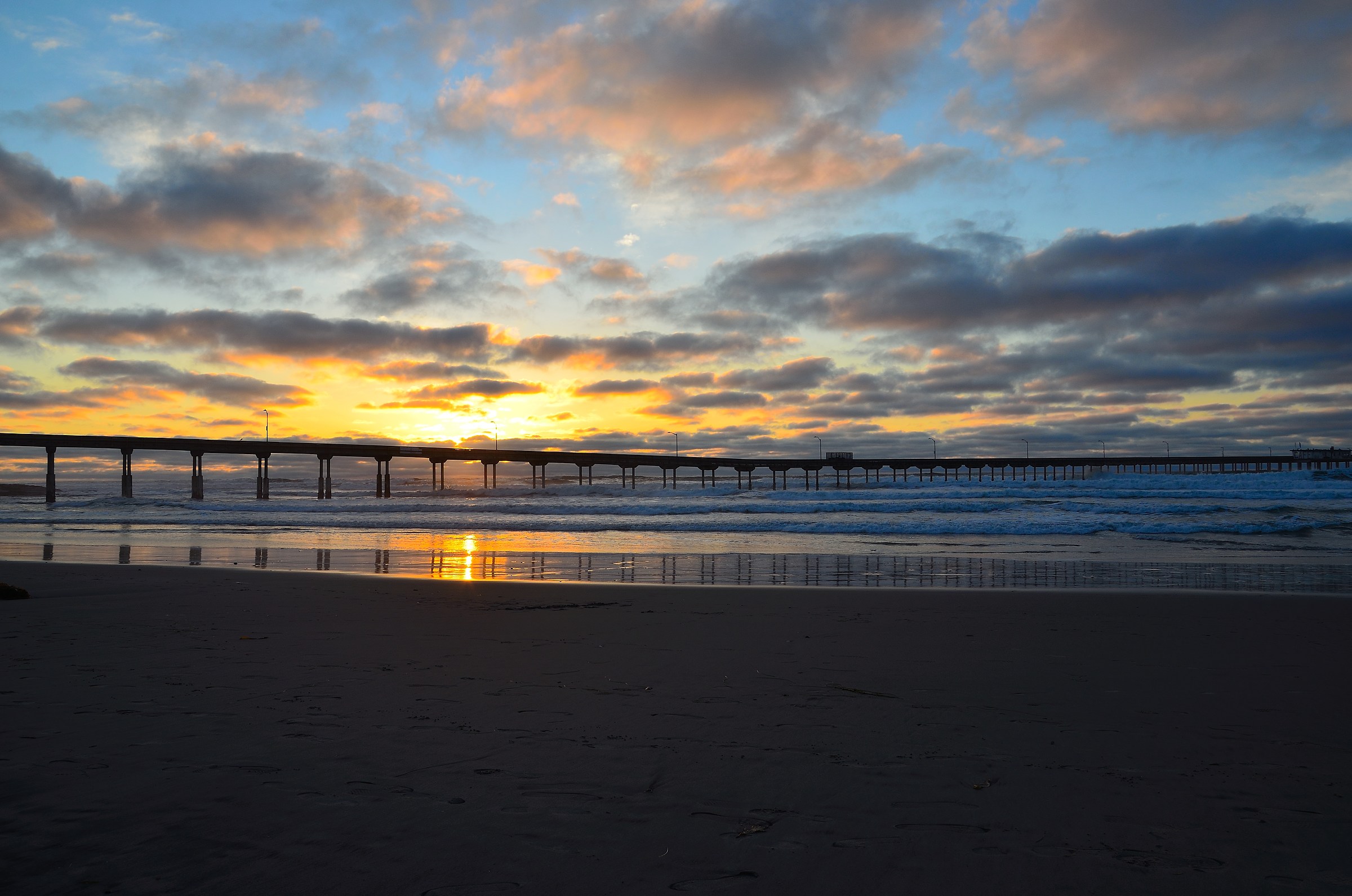 Sunset Ocean Beach San Diego (California)