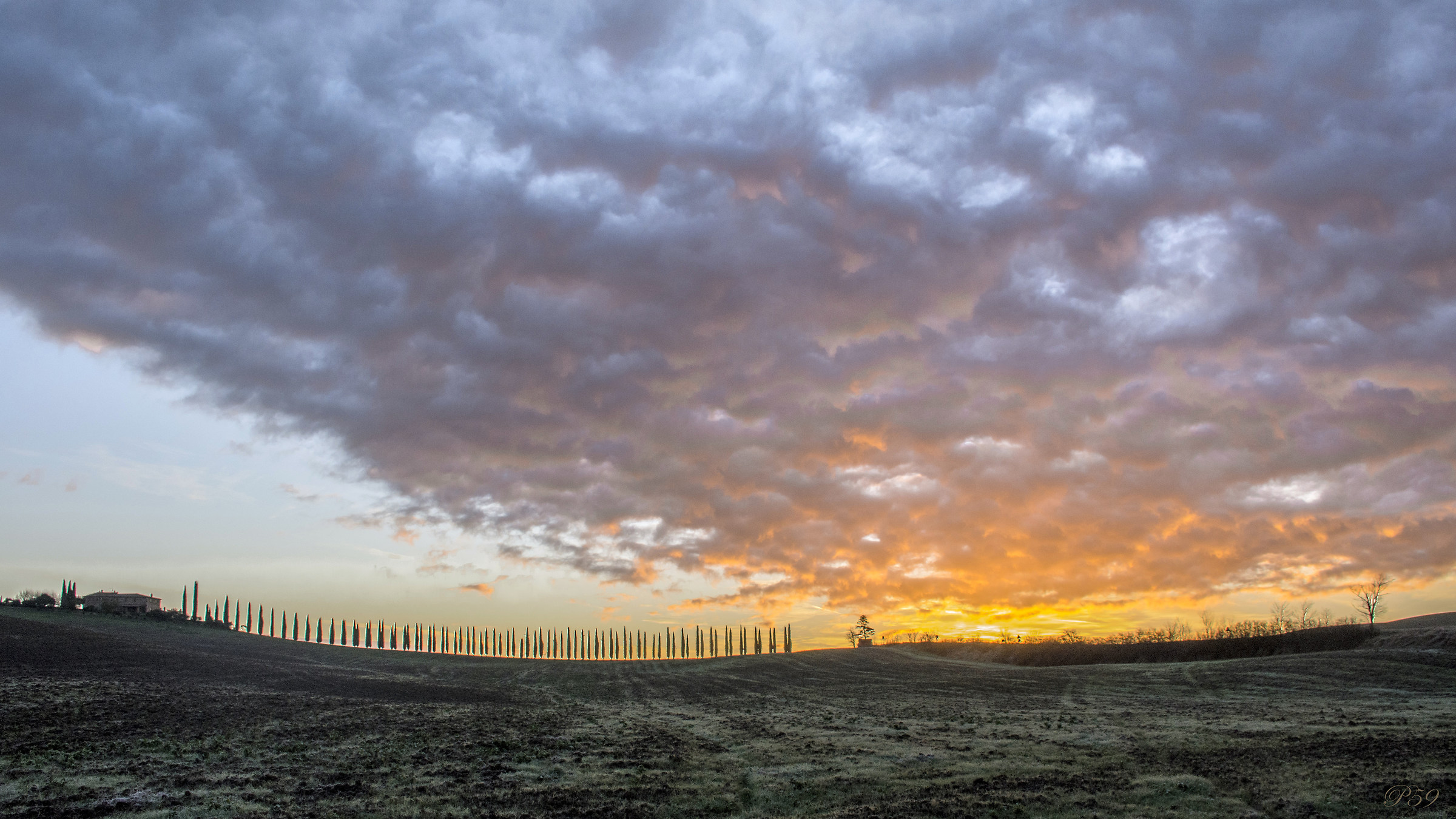 Una gelida alba toscana