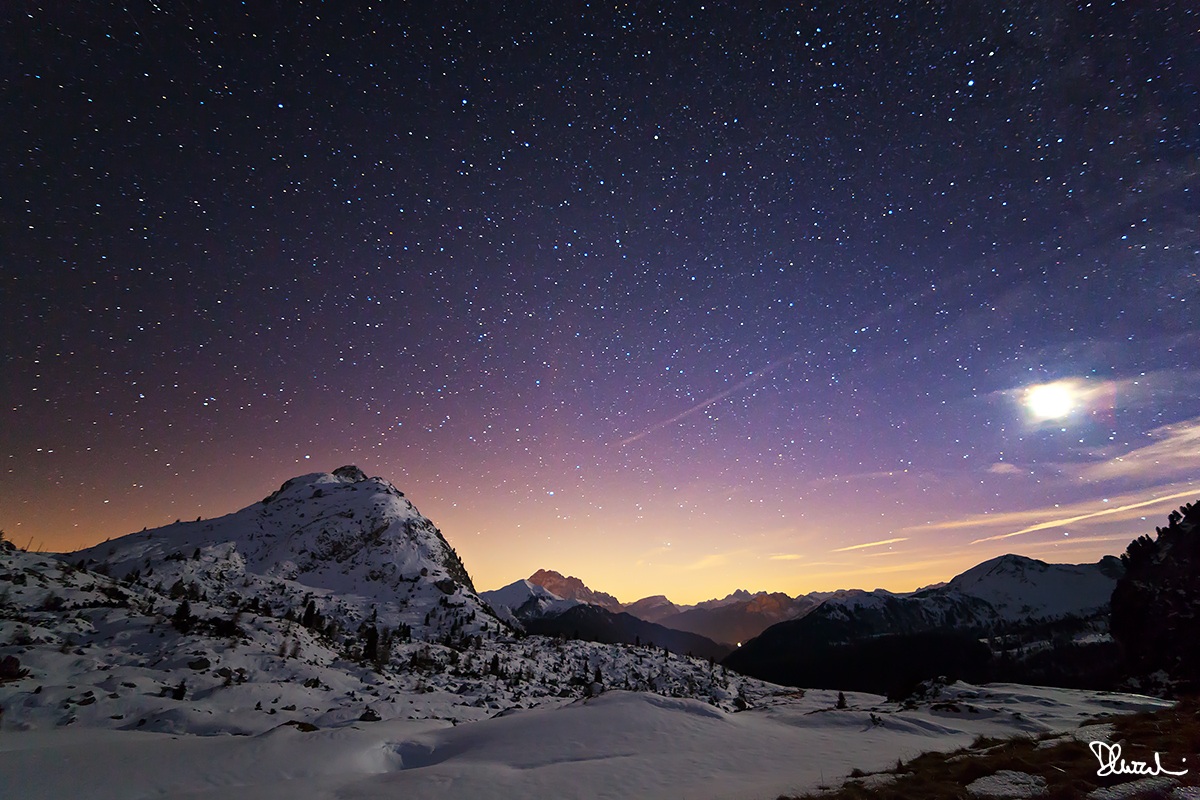 Shortly after the blue hour, to Valparola