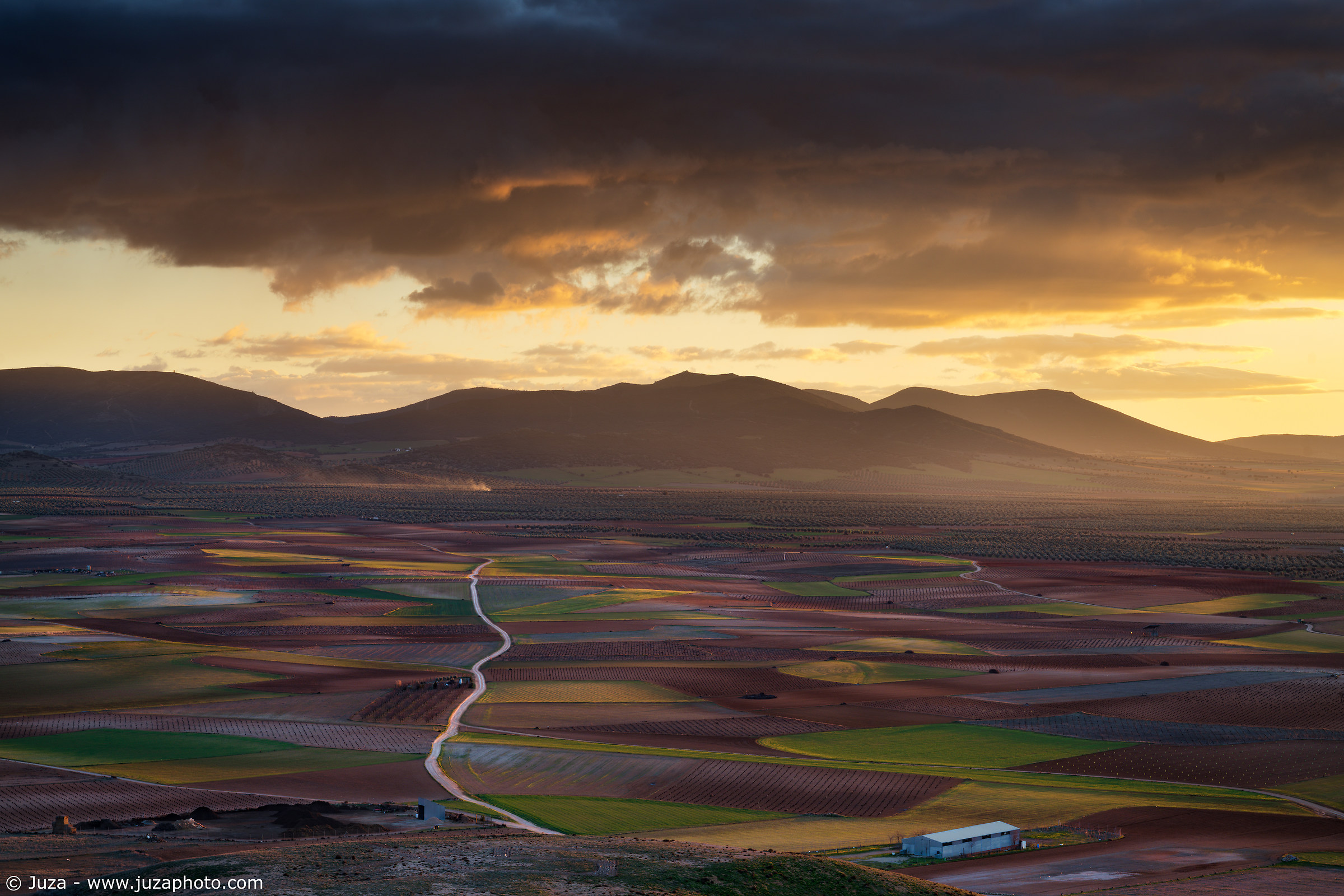 Sunset on La Mancha, Spain