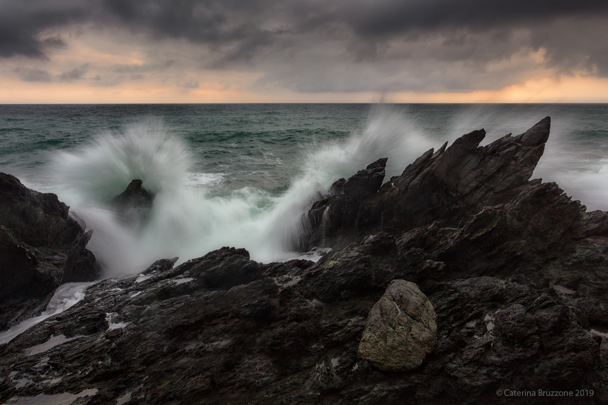 ... like the foam between the rocks