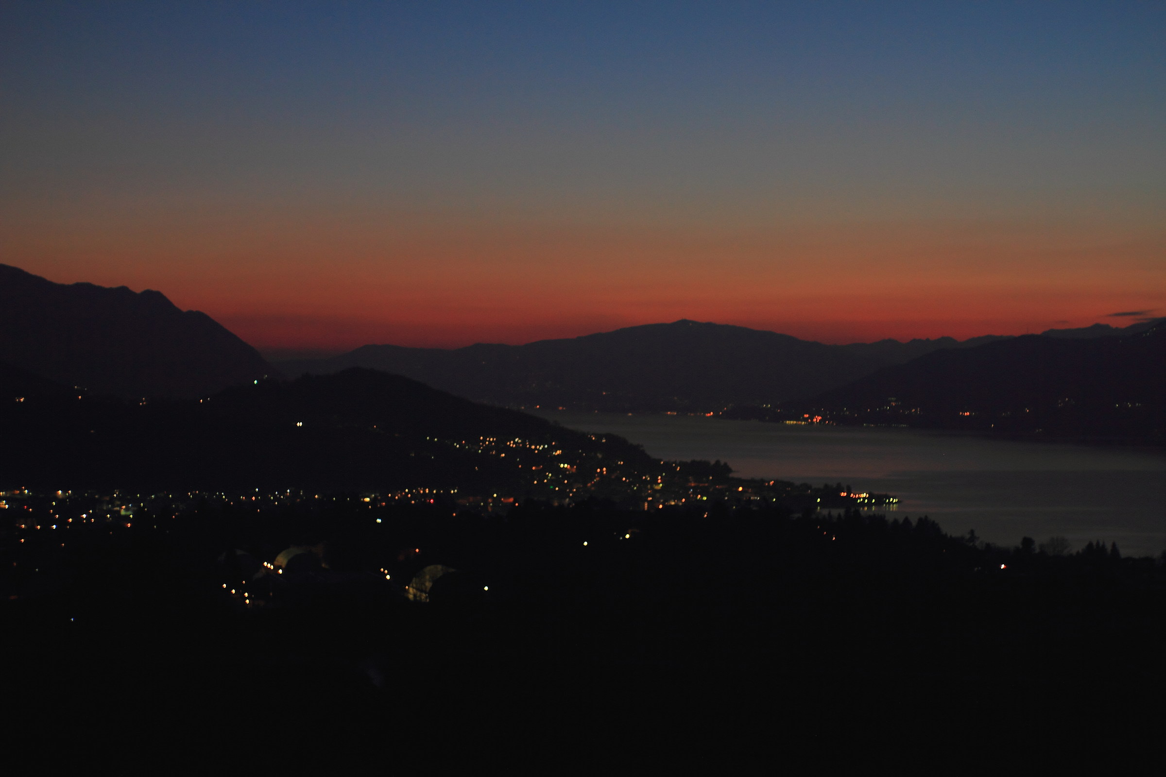 It is evening on the lake..