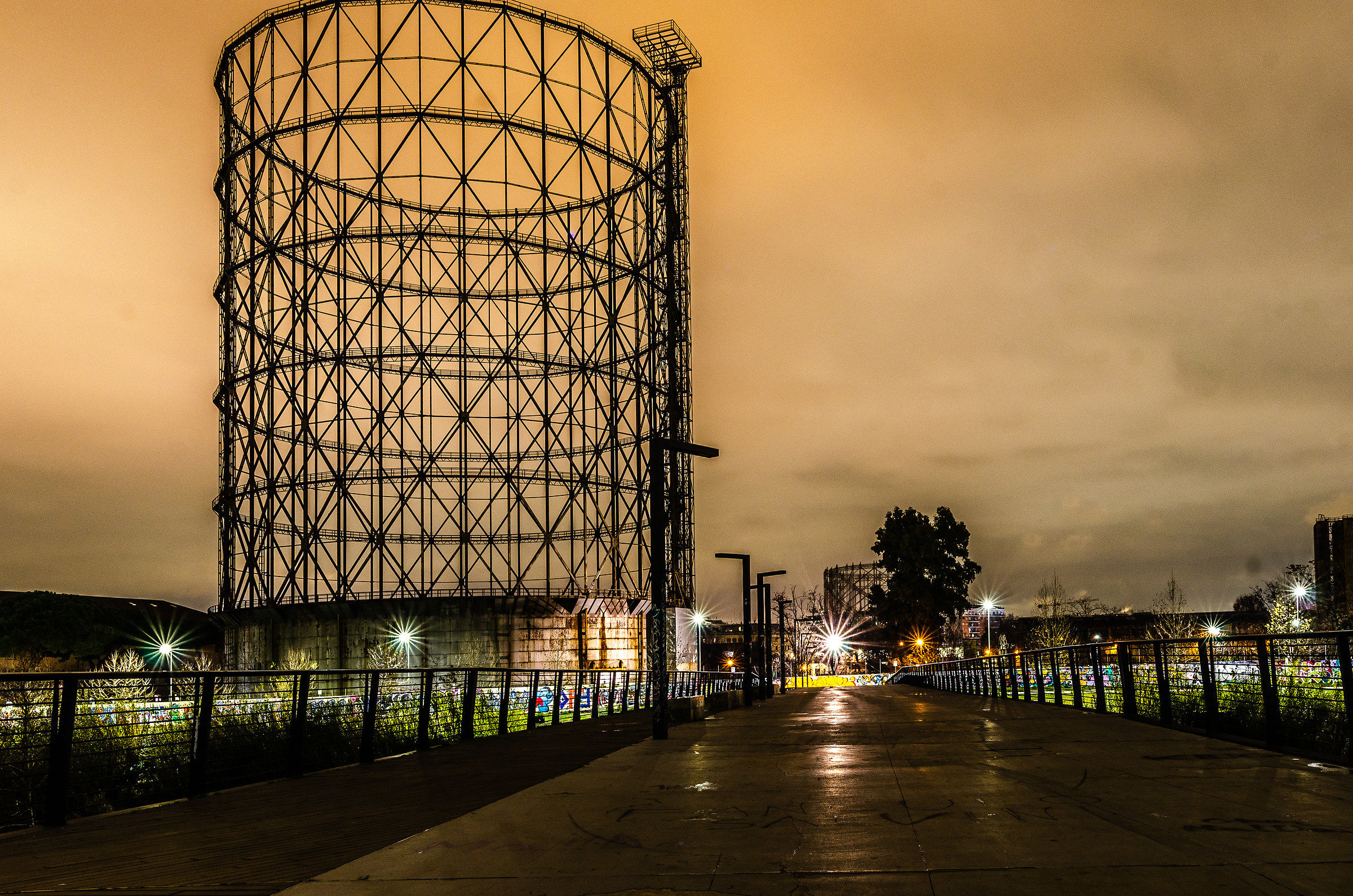 The Gazometro by Night