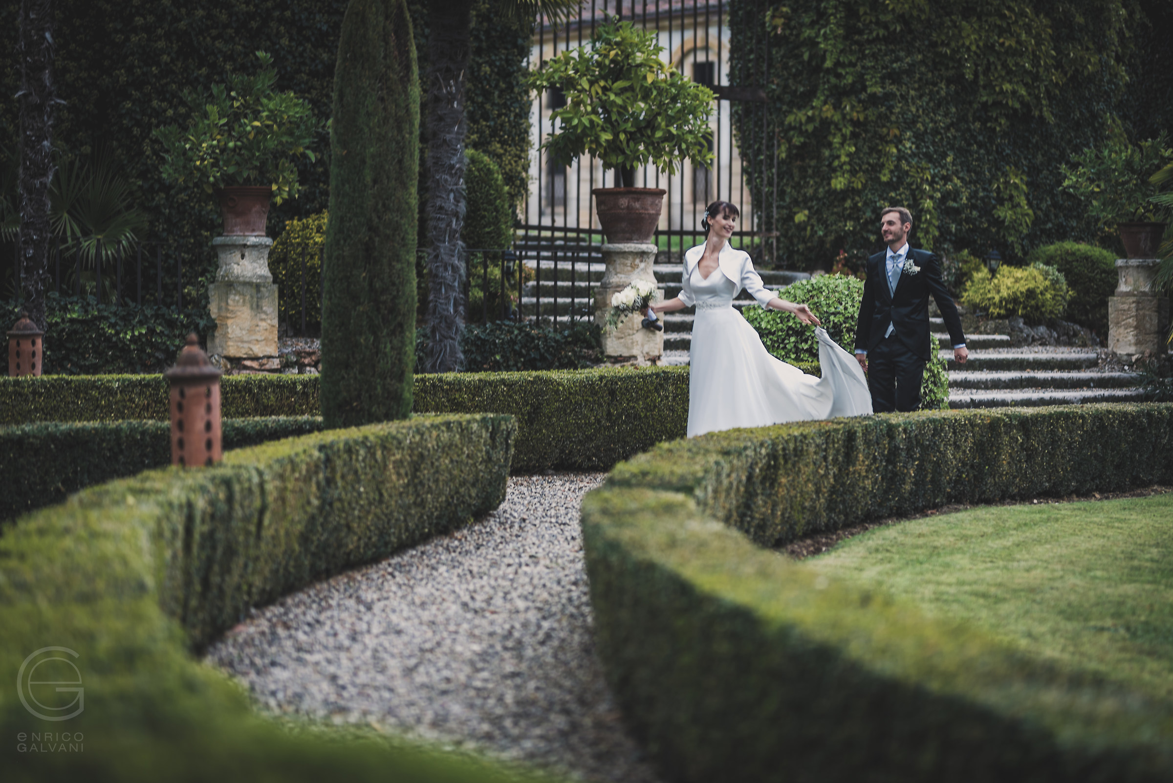 Walking through the garden