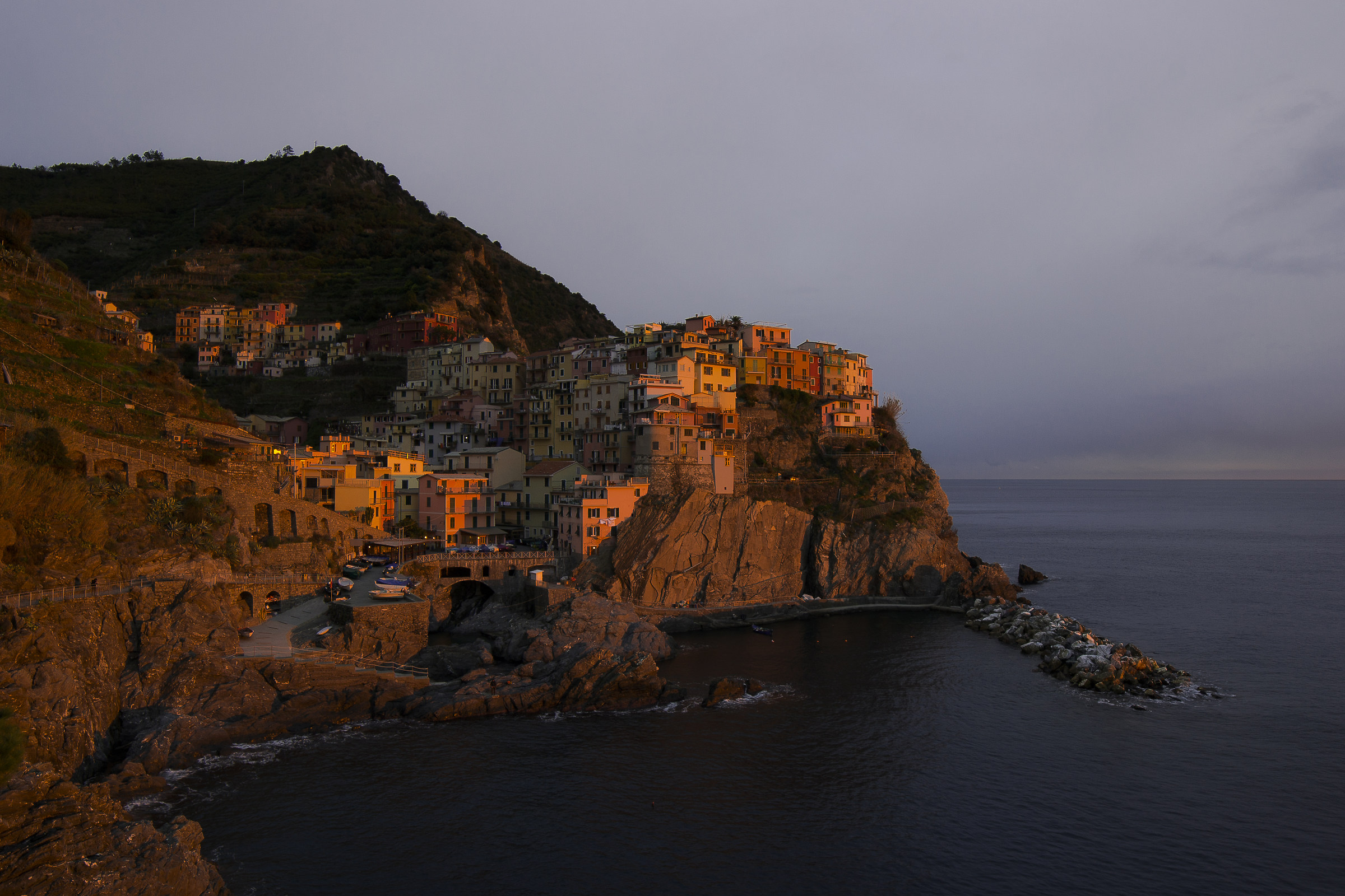Manarola al tramonto
