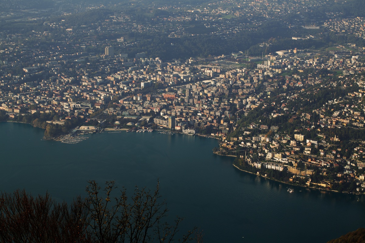 Lugano - Viewed from Vetta Sighignola Balcony of Italy
