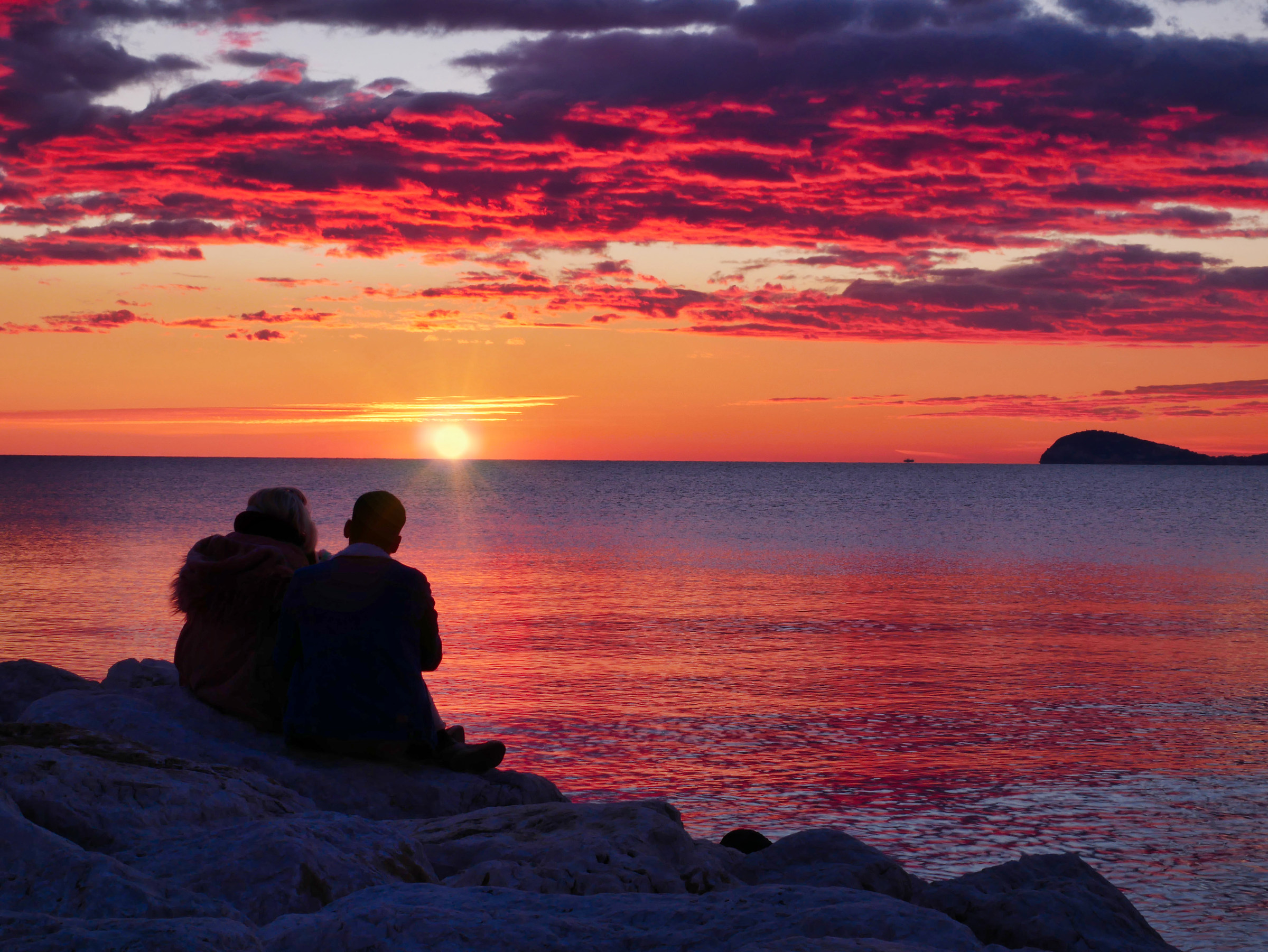 Un tramonto felice...