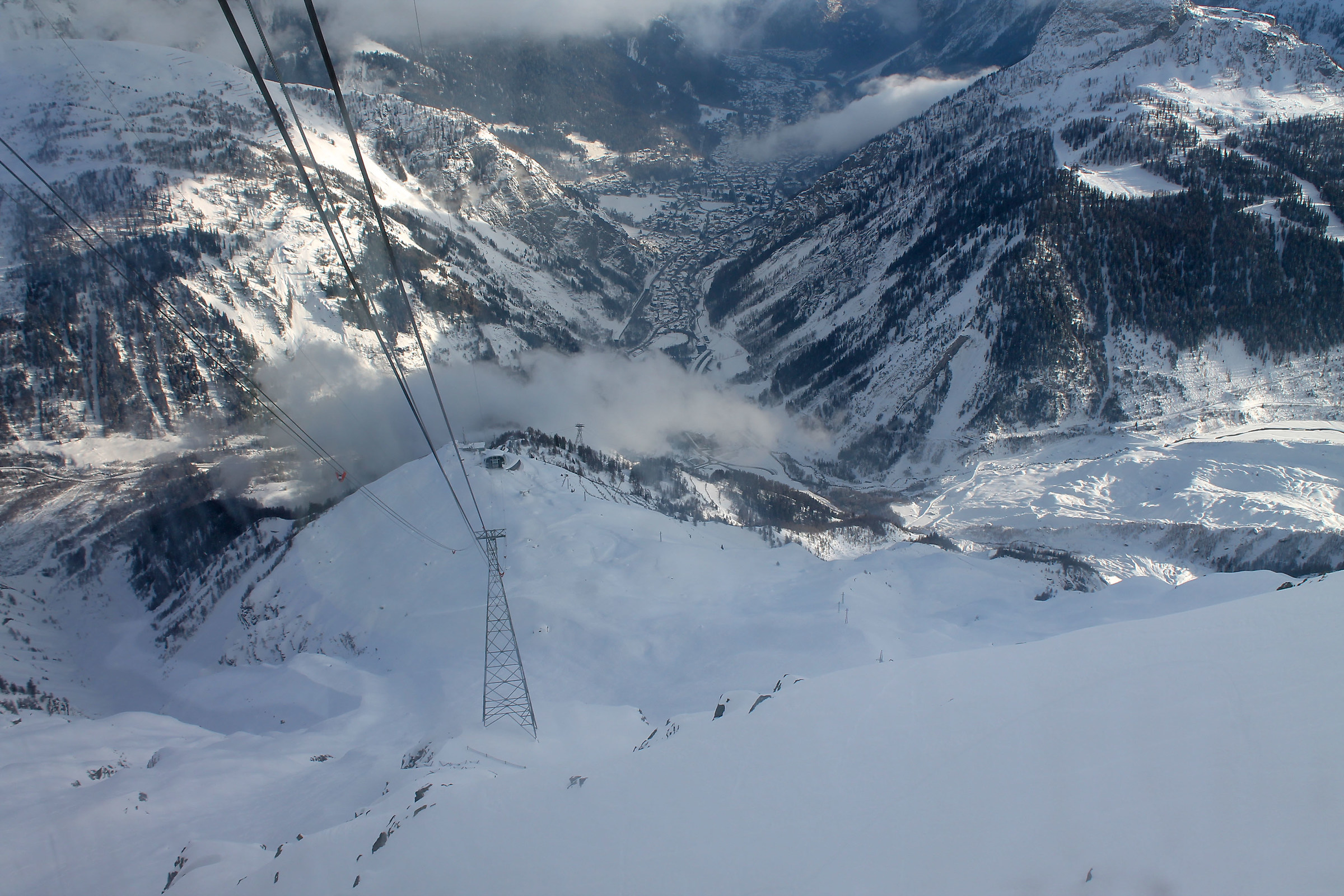 La Valle d'Aosta dal Punta Helbronner