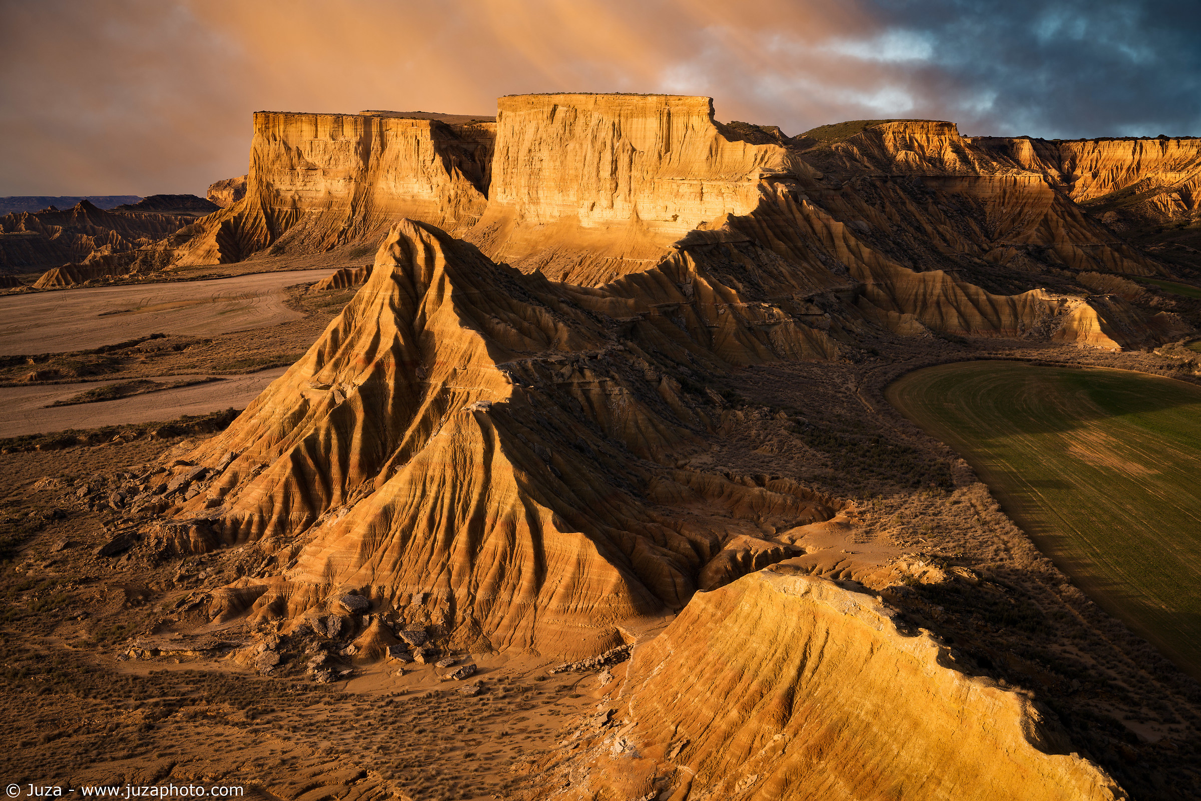 Sunset over the Bardenas reales
