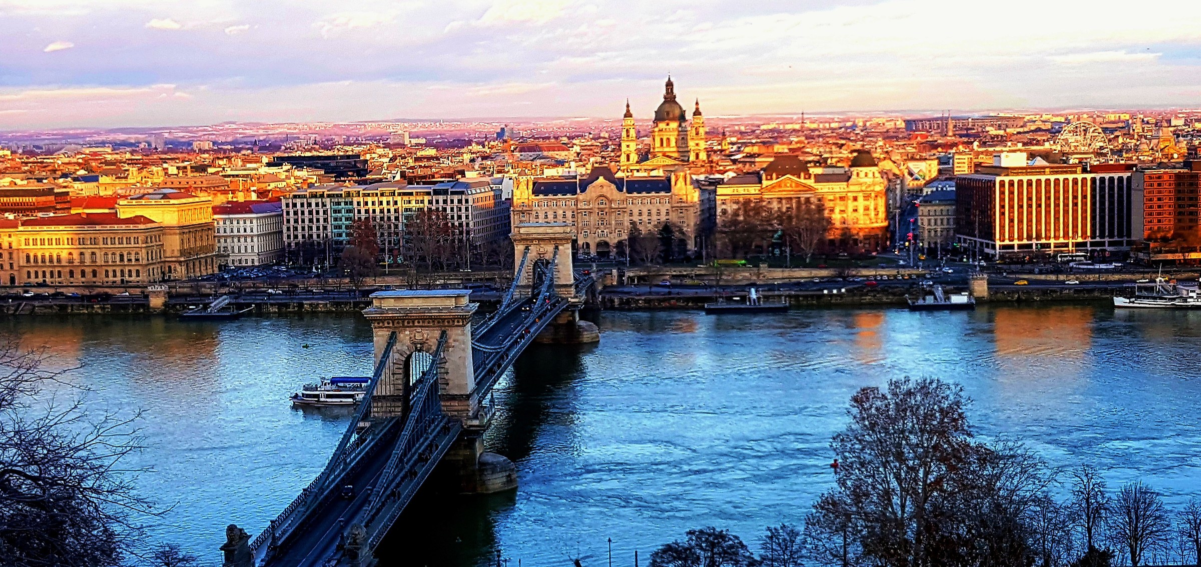 Sunset on the Cold Danube
