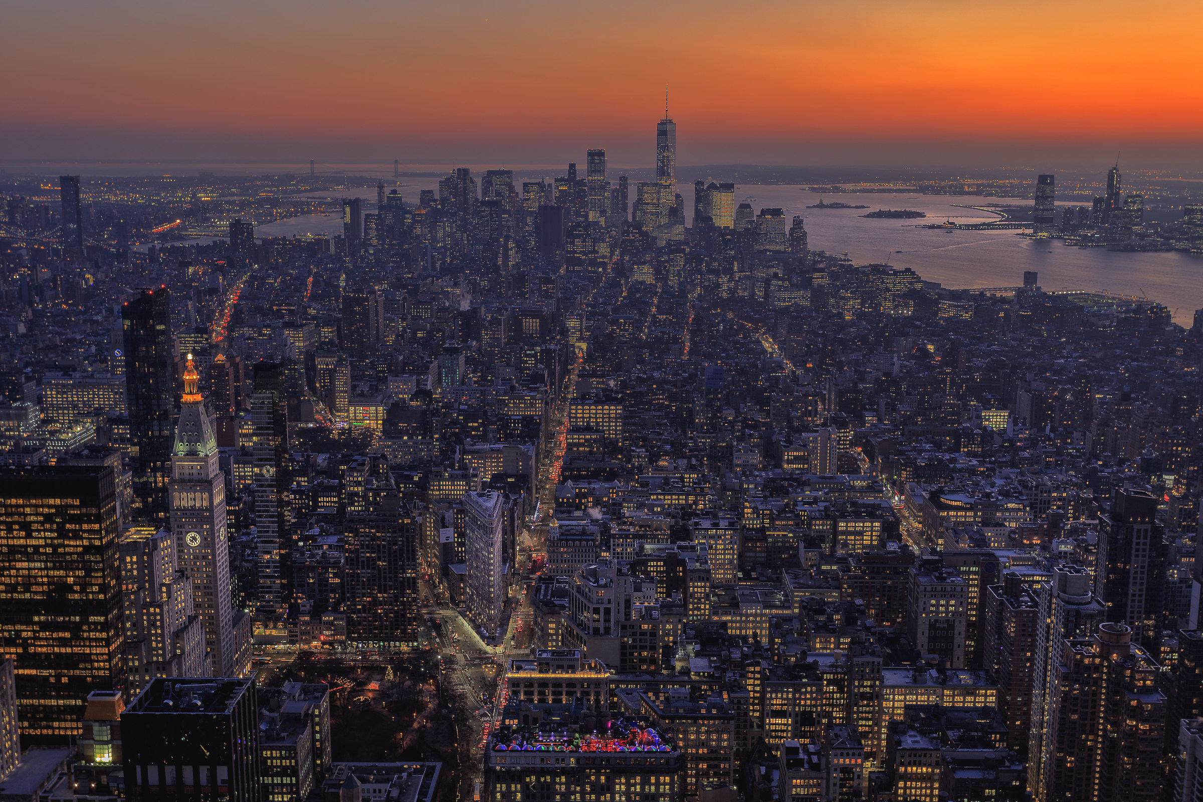 The winter sunsets over NYC