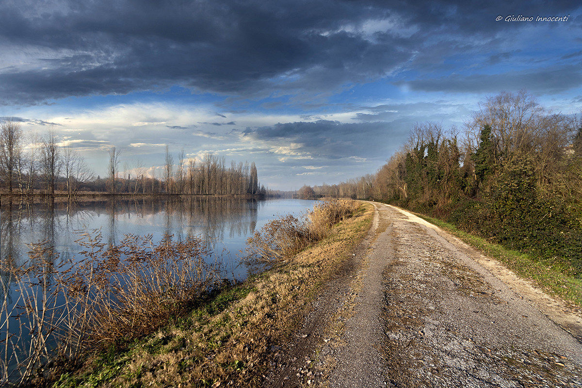 Walking along the river