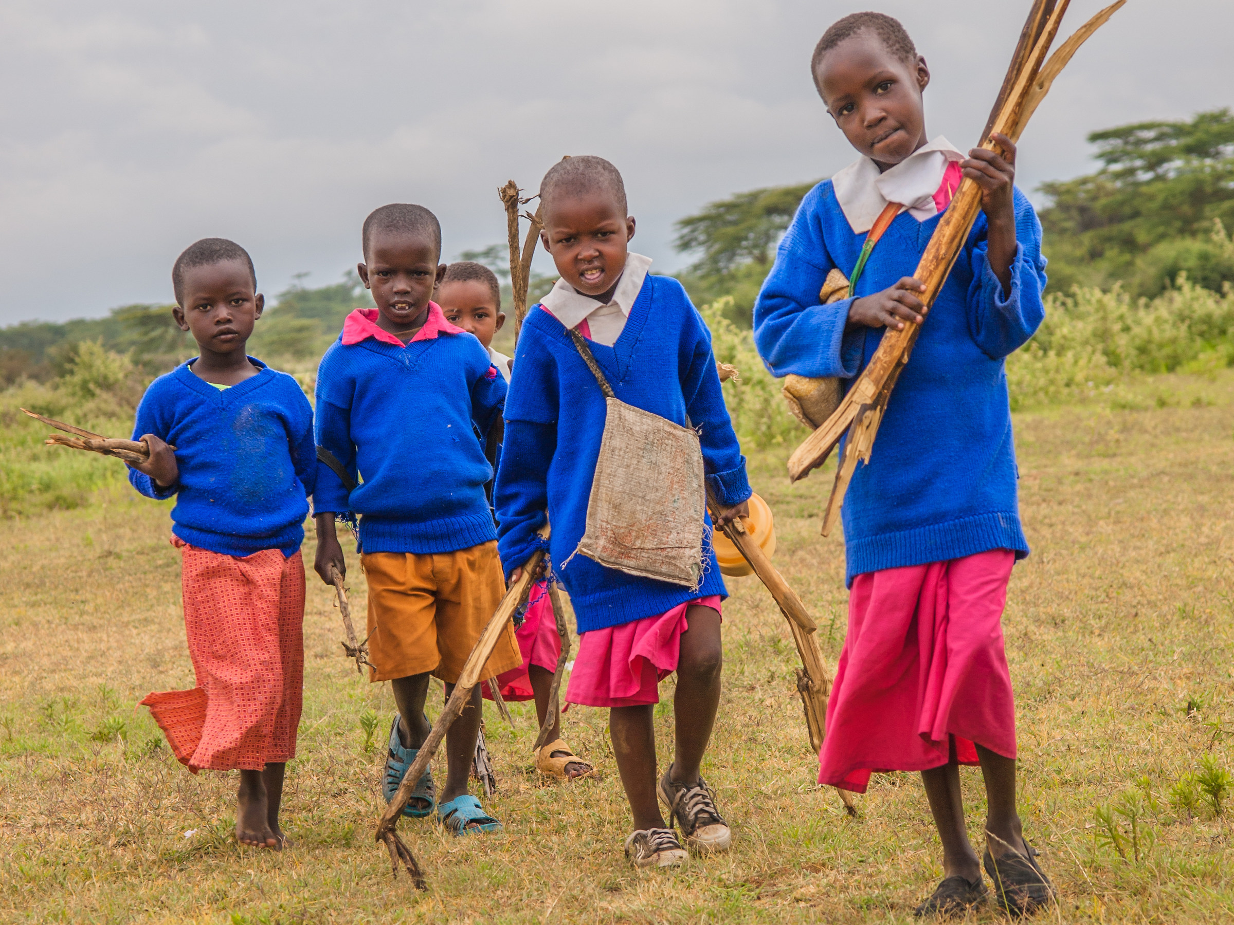 On the way to school