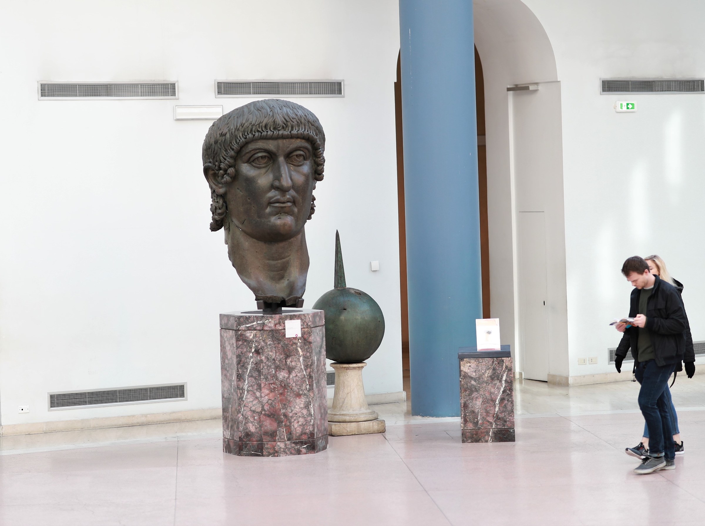 Rome Museum Capitoline Bronze head imper. Columns