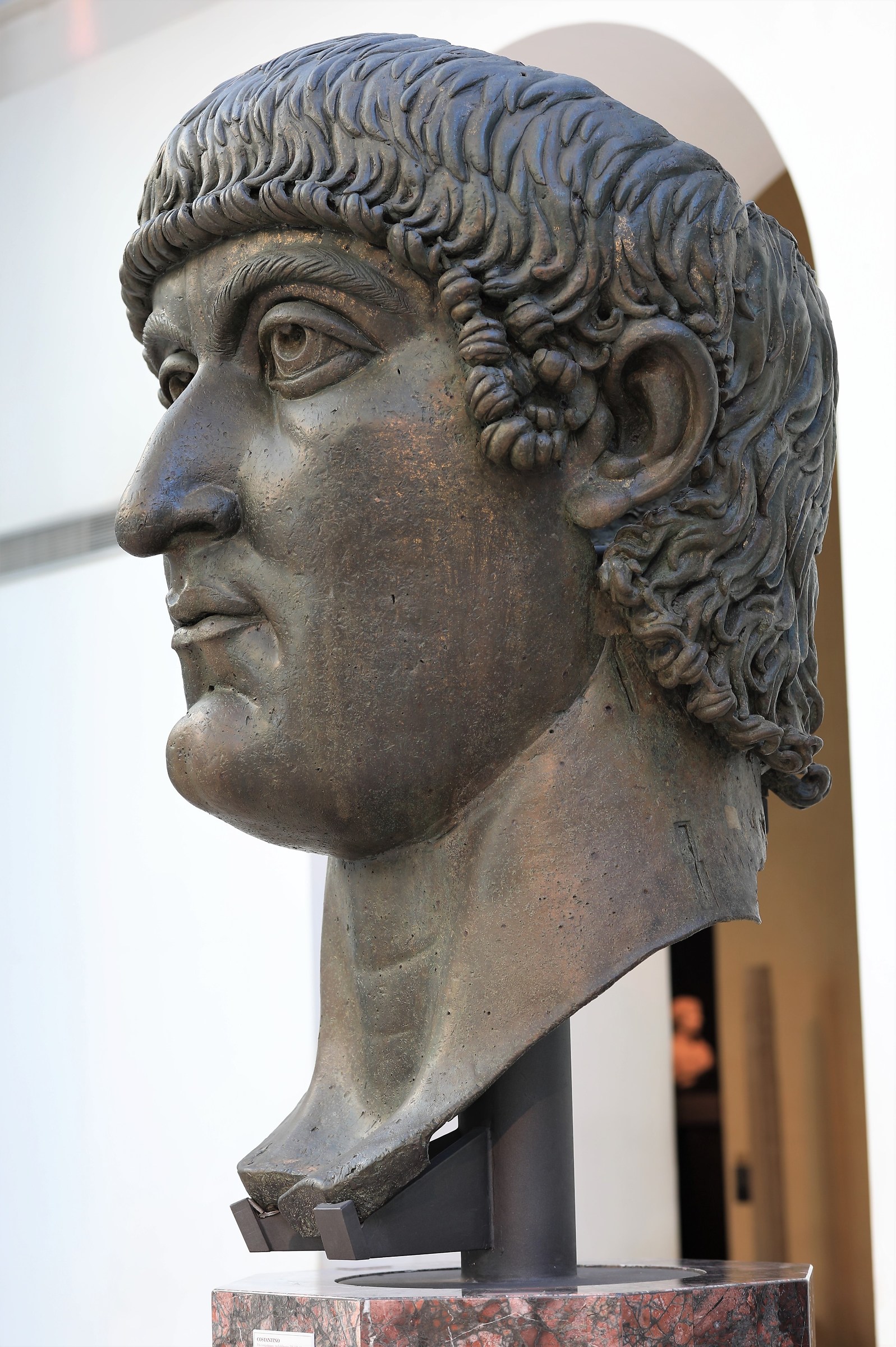 Rome Museum Capitoline Bronze head imper. Columns