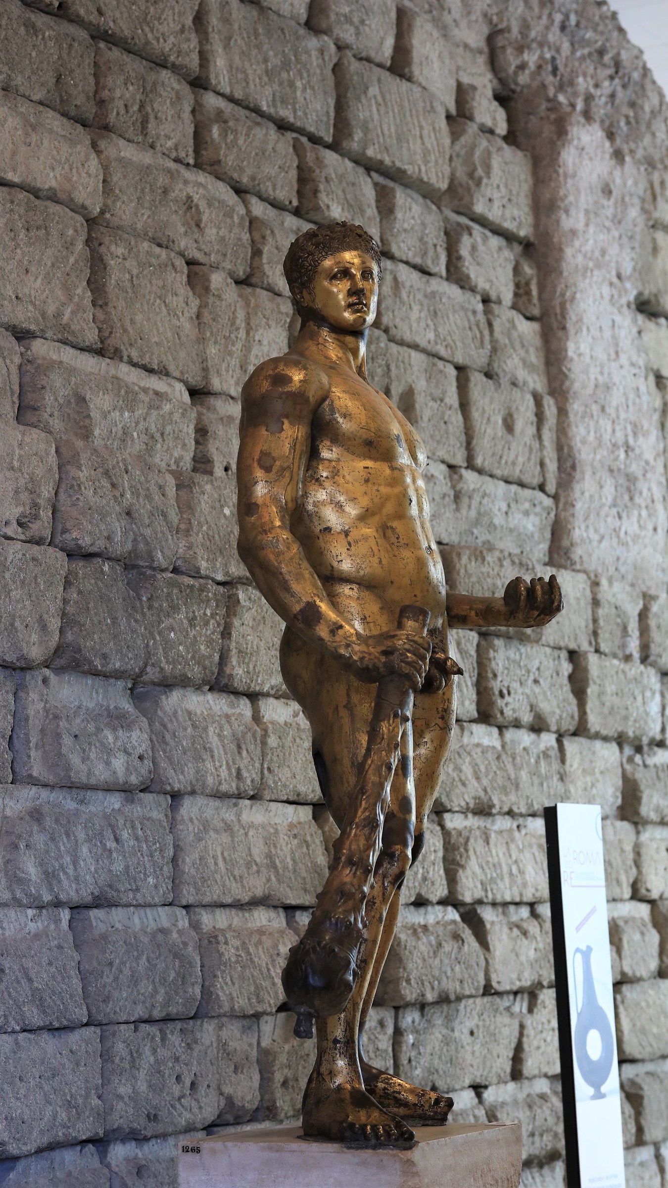 Rome Museum Capitoline gilded bronze statue of Hercules