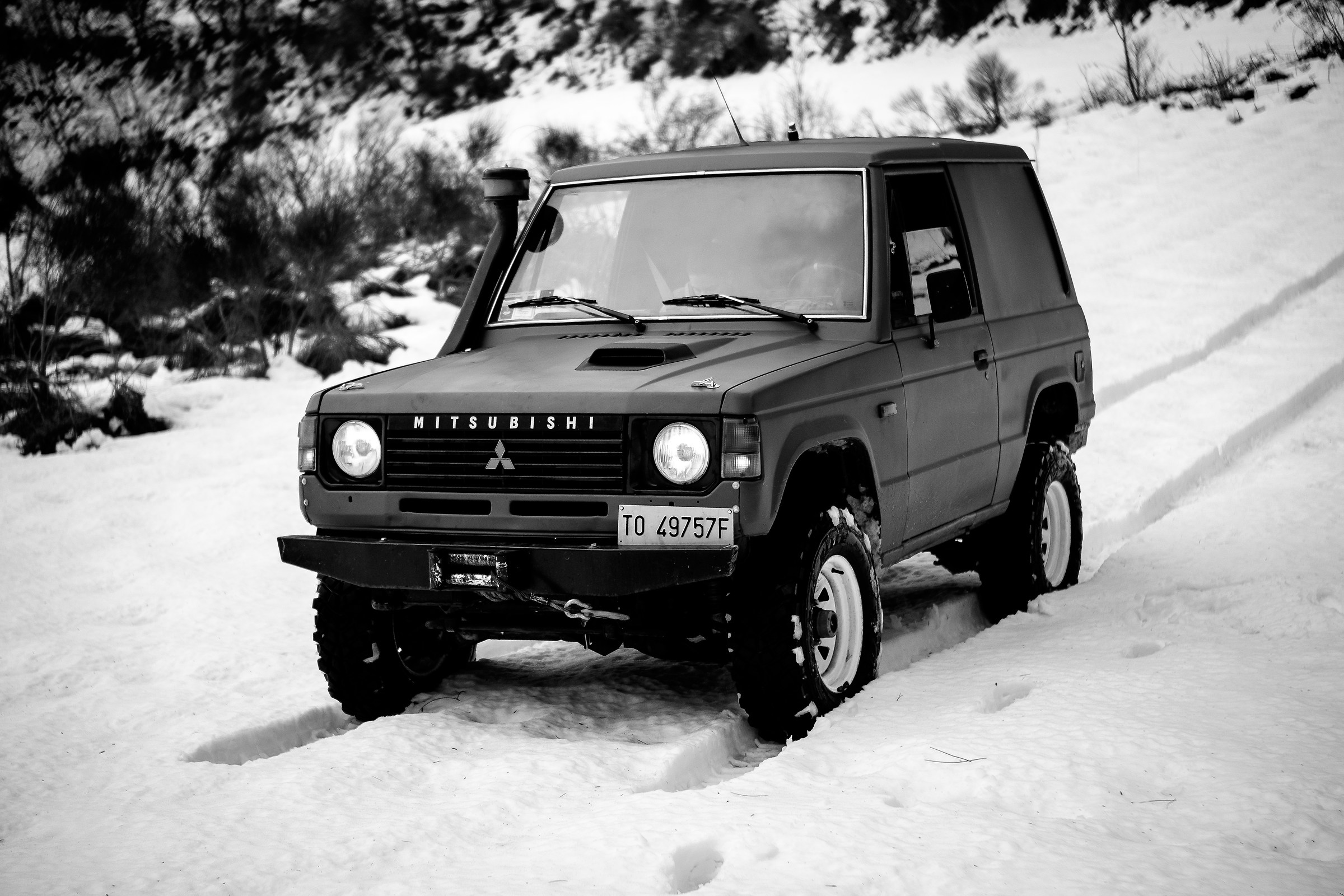 Pajero on the snow