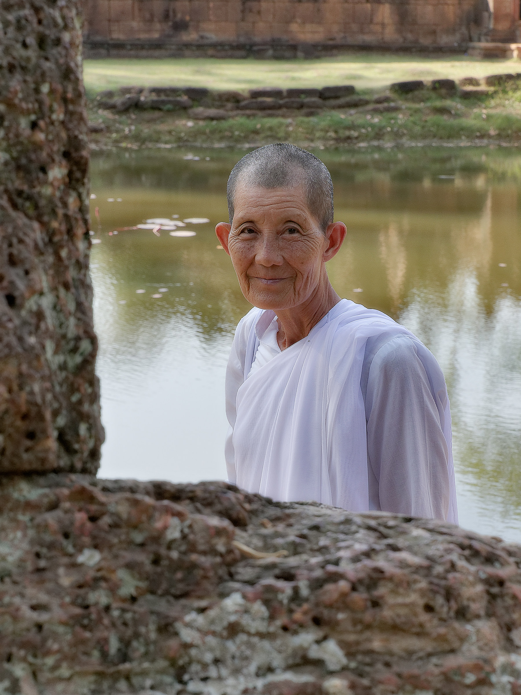 Priestess at Banteay Srei Temple