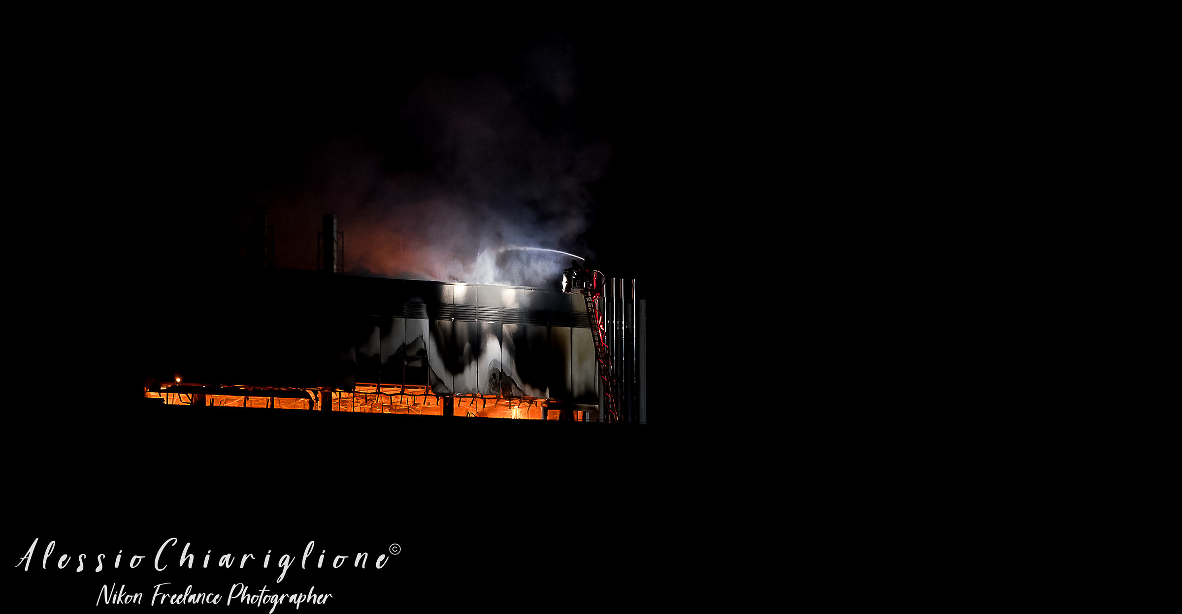 Incendio Ex Centro Direzionale Alitalia 28.01.2019