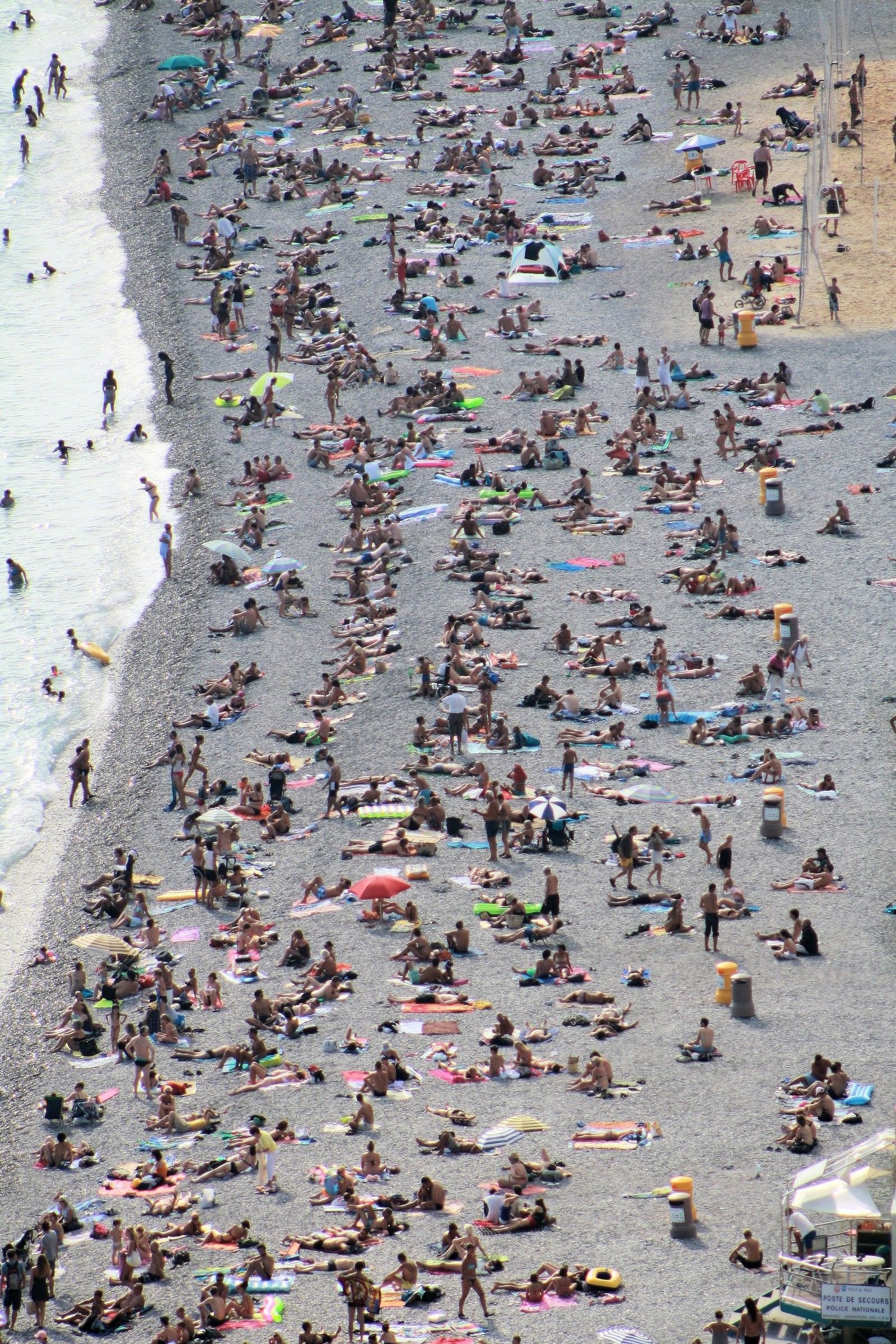 Nice beach in August
