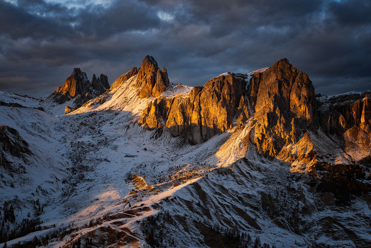 The golden light of the Dolomites