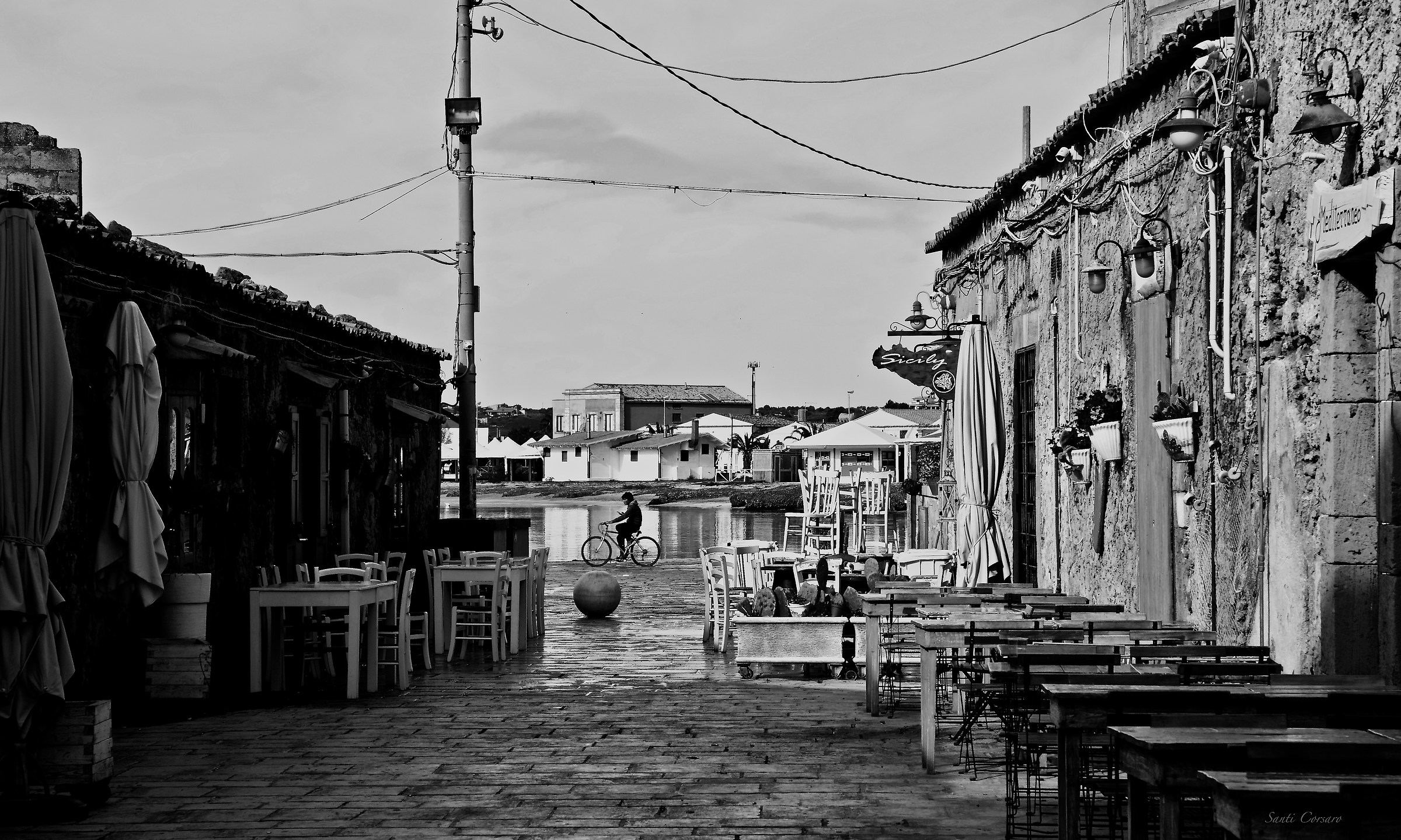 Biking in Marzamemi early in the morning