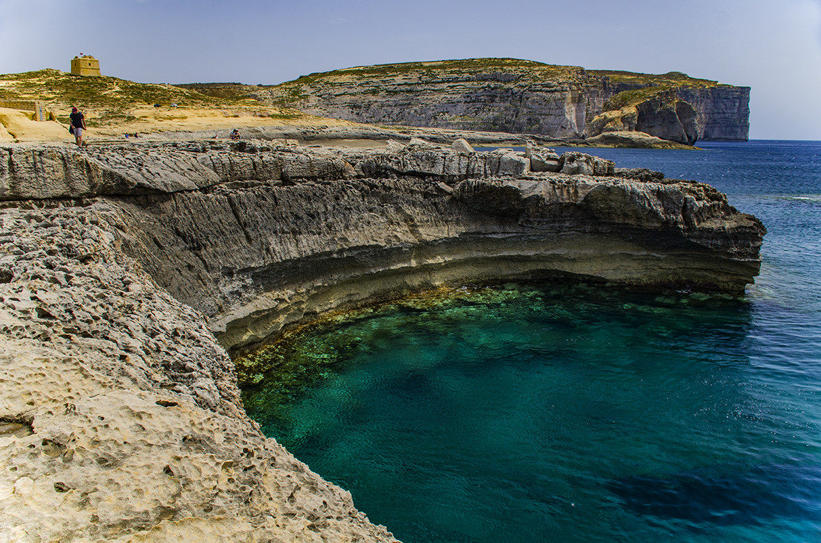 Linea costiera sull'isola di Gozo, Malta