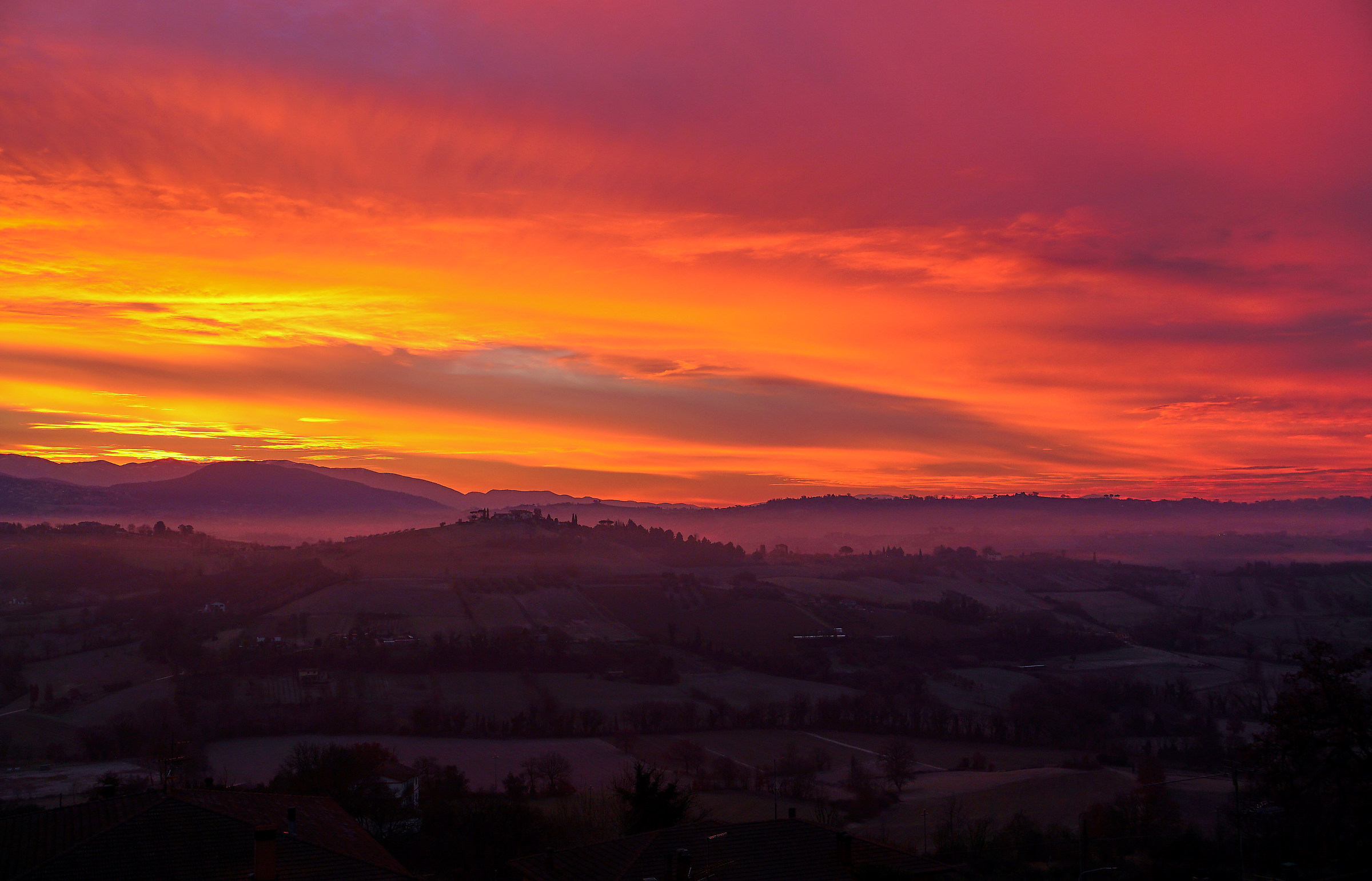 Winter sunrise, from the window