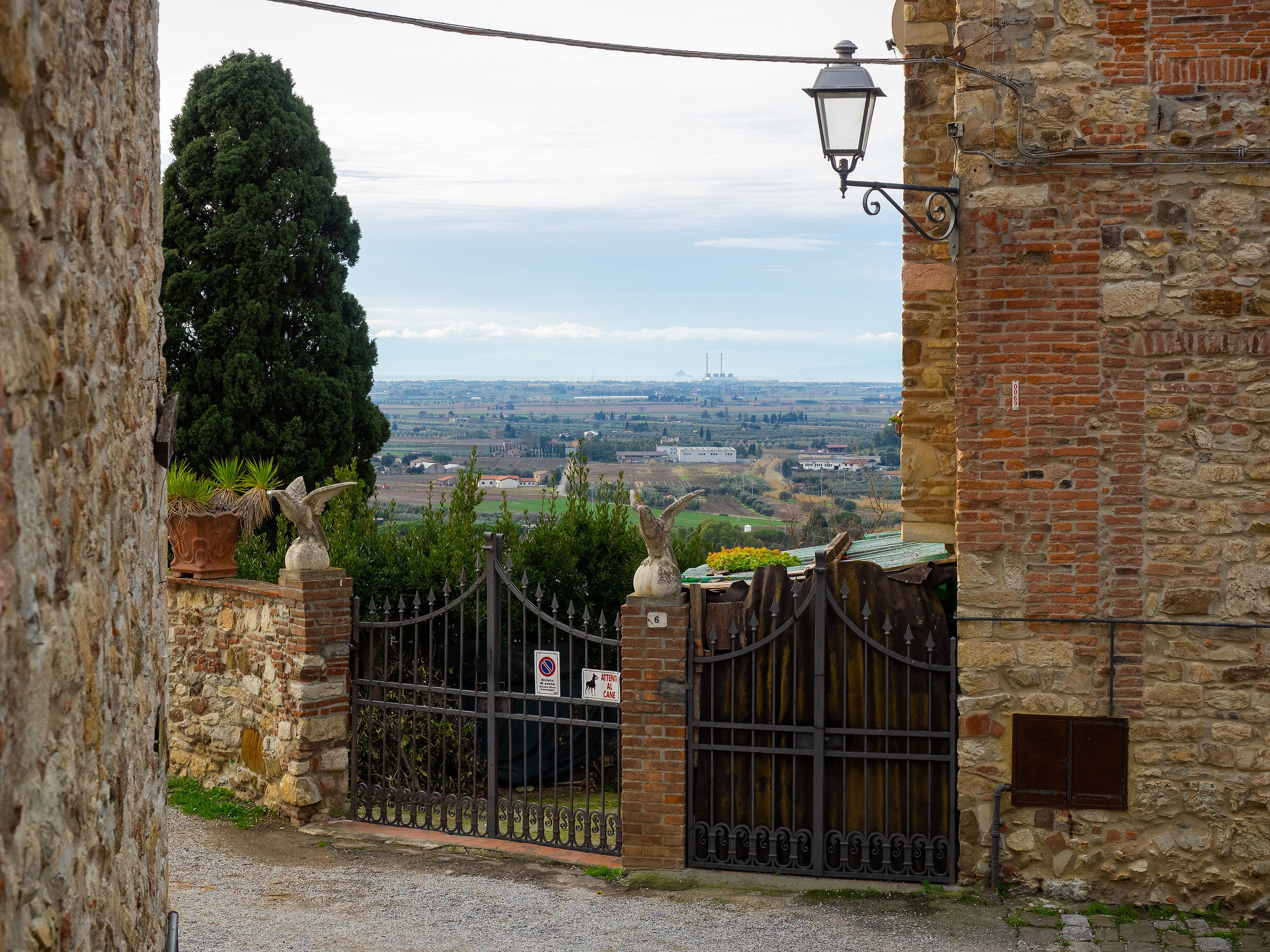 Smokestacks in the distance