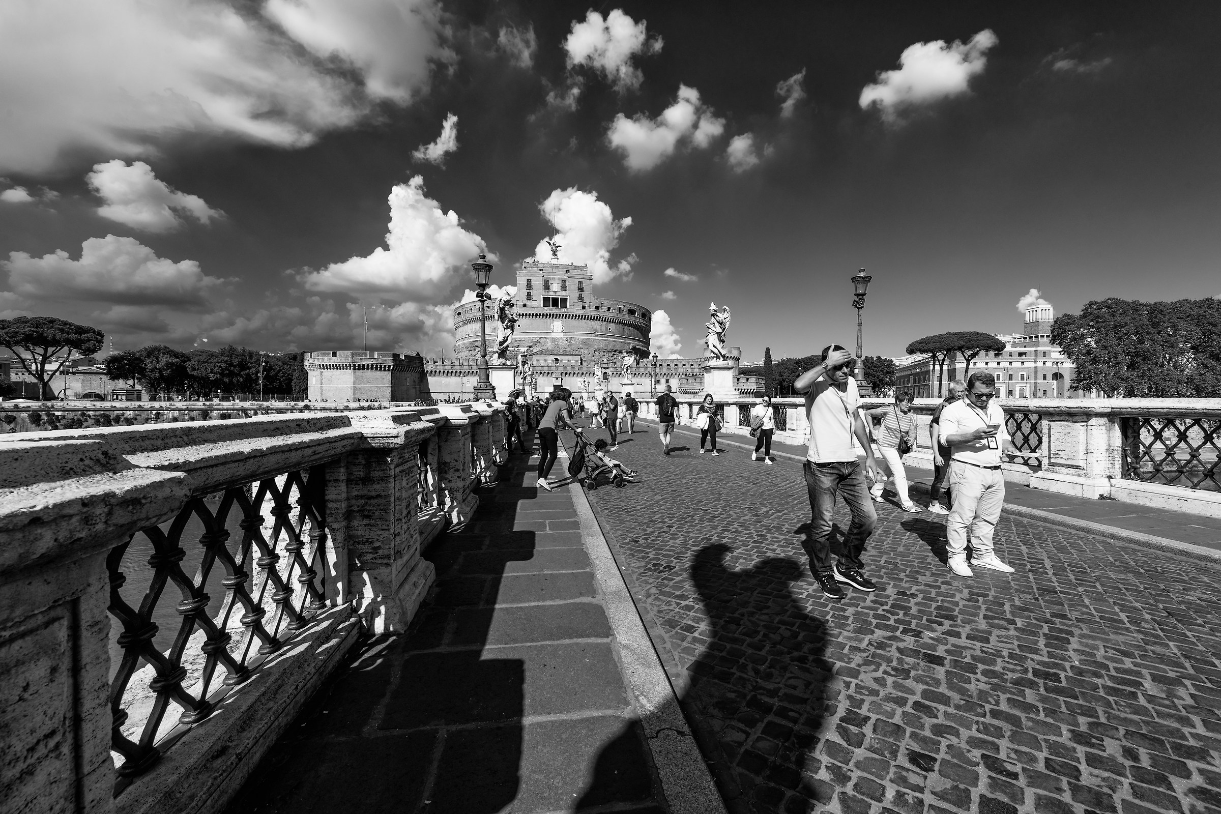 ROME-Castel S. Angelo in b/w