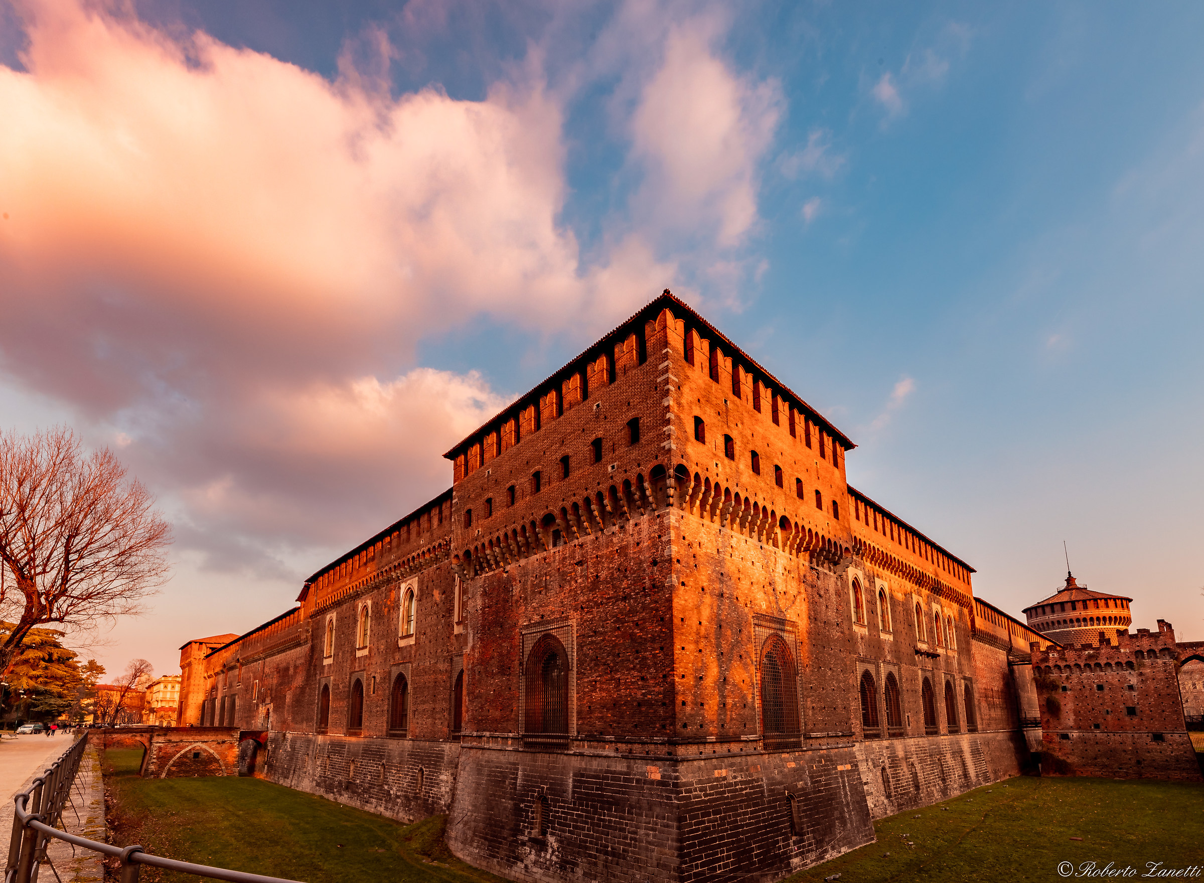Sunset at the Sforzesco Castle