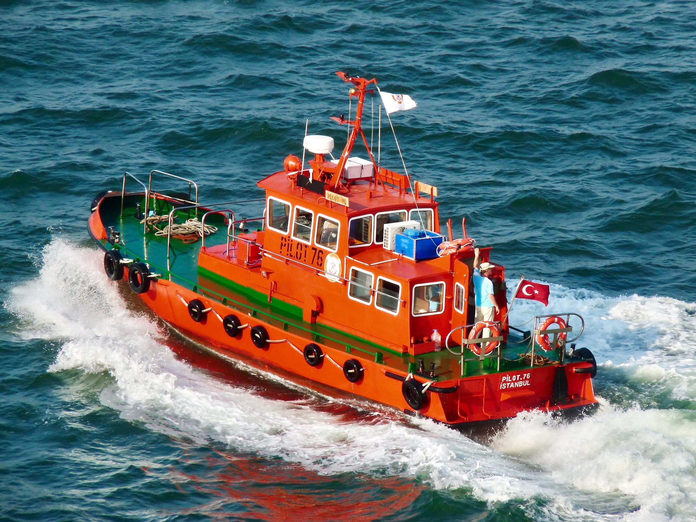 Pilotina at the port of Istanbul.