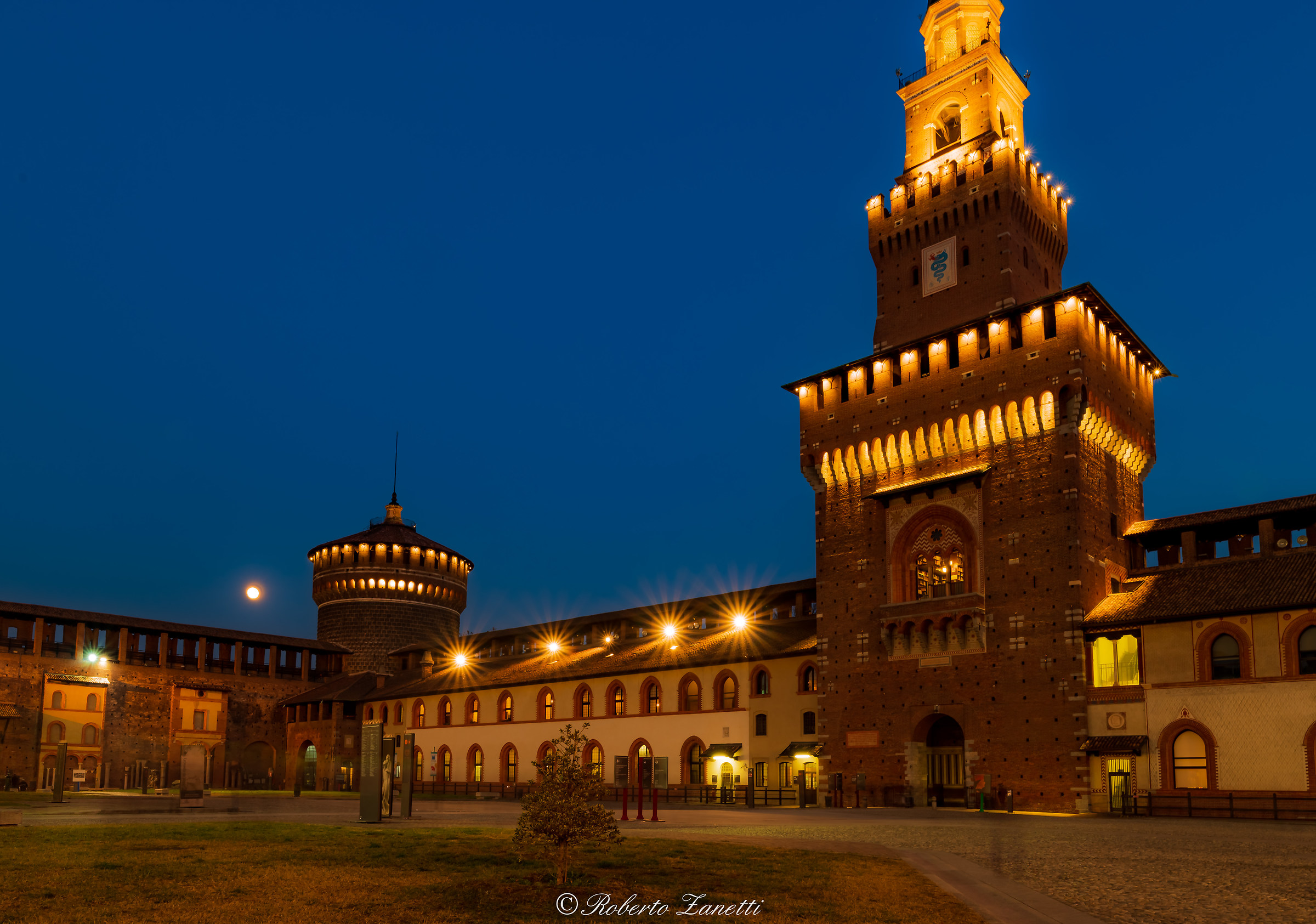 Sunset at the Sforzesco Castle