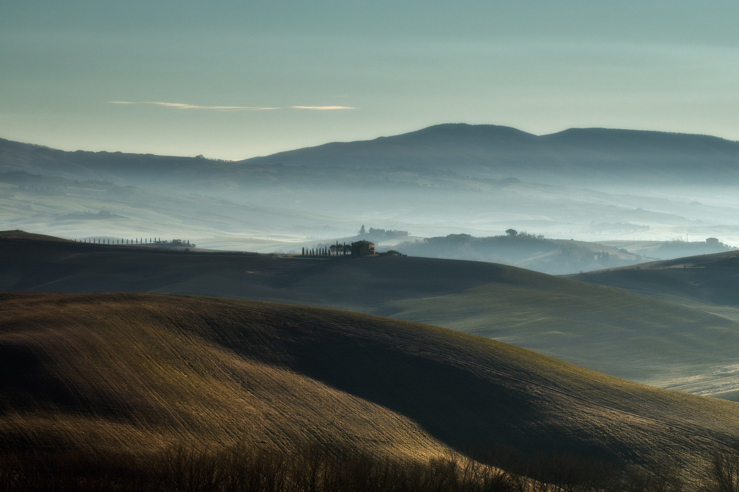 Ritratto ad olio della Val D'Orcia