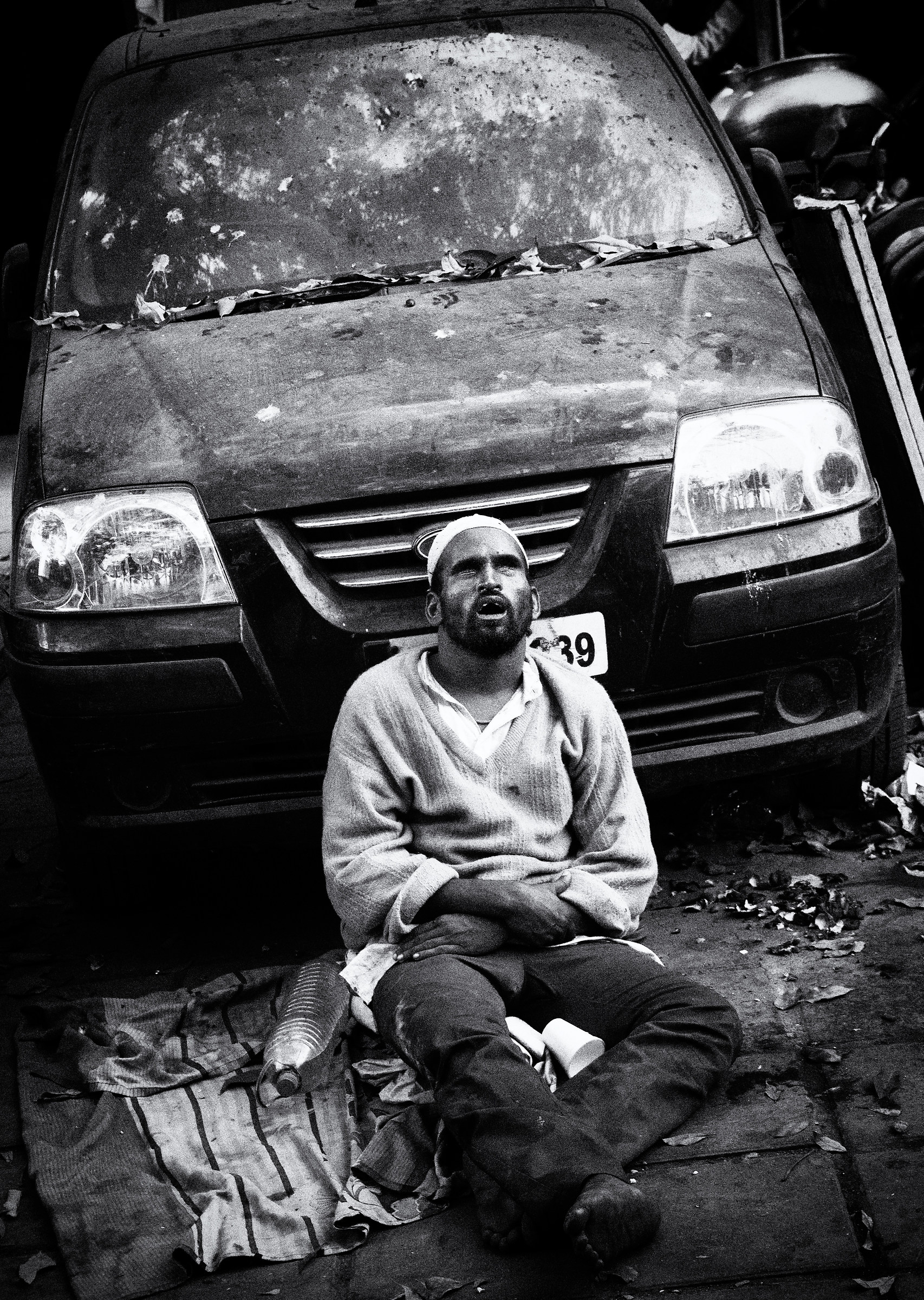 Blind man, Nizamuddin West, Delhi, 2018.
