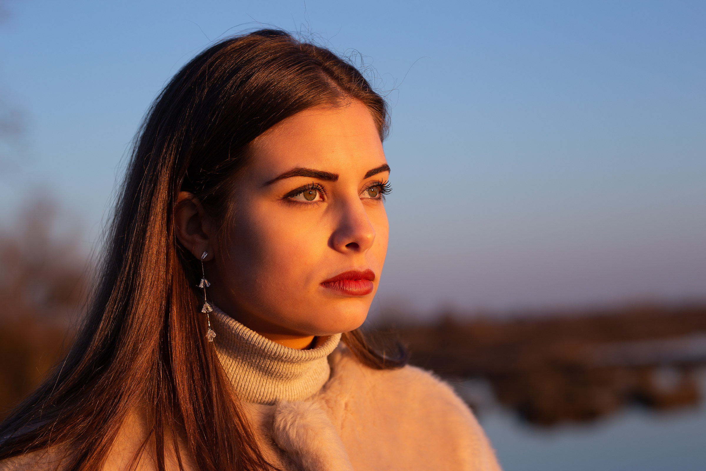 Sara wears the sunset in Laguna