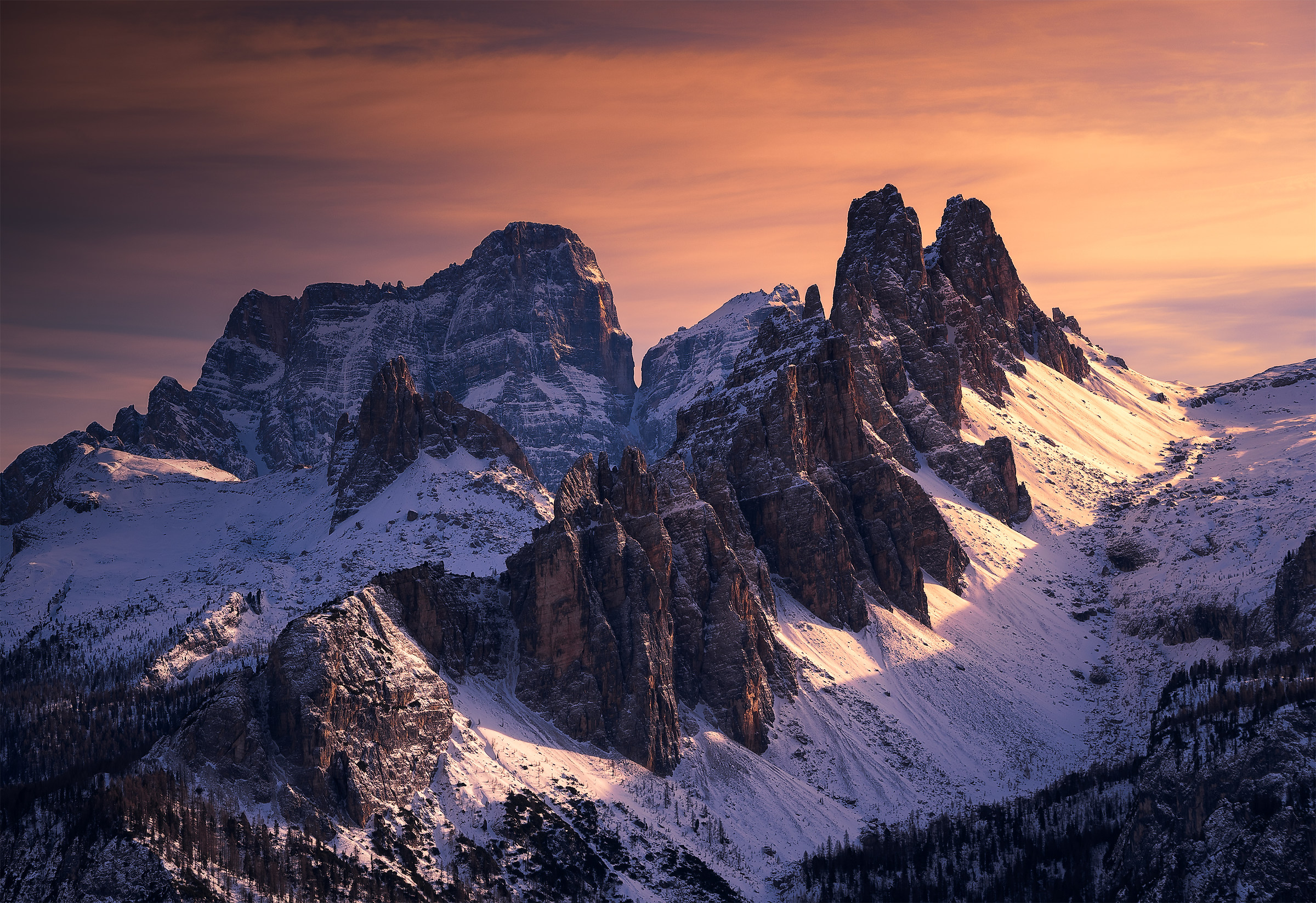 Croda da Lago View from the Pomedes refuge