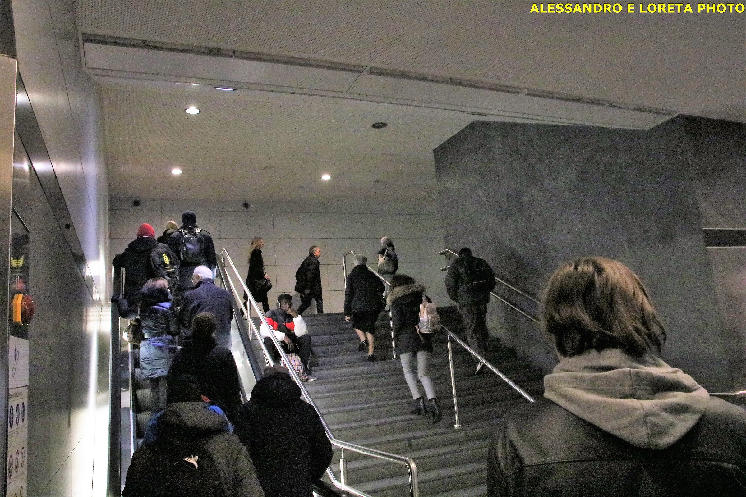 Metro Victory Station in Brescia the ascent